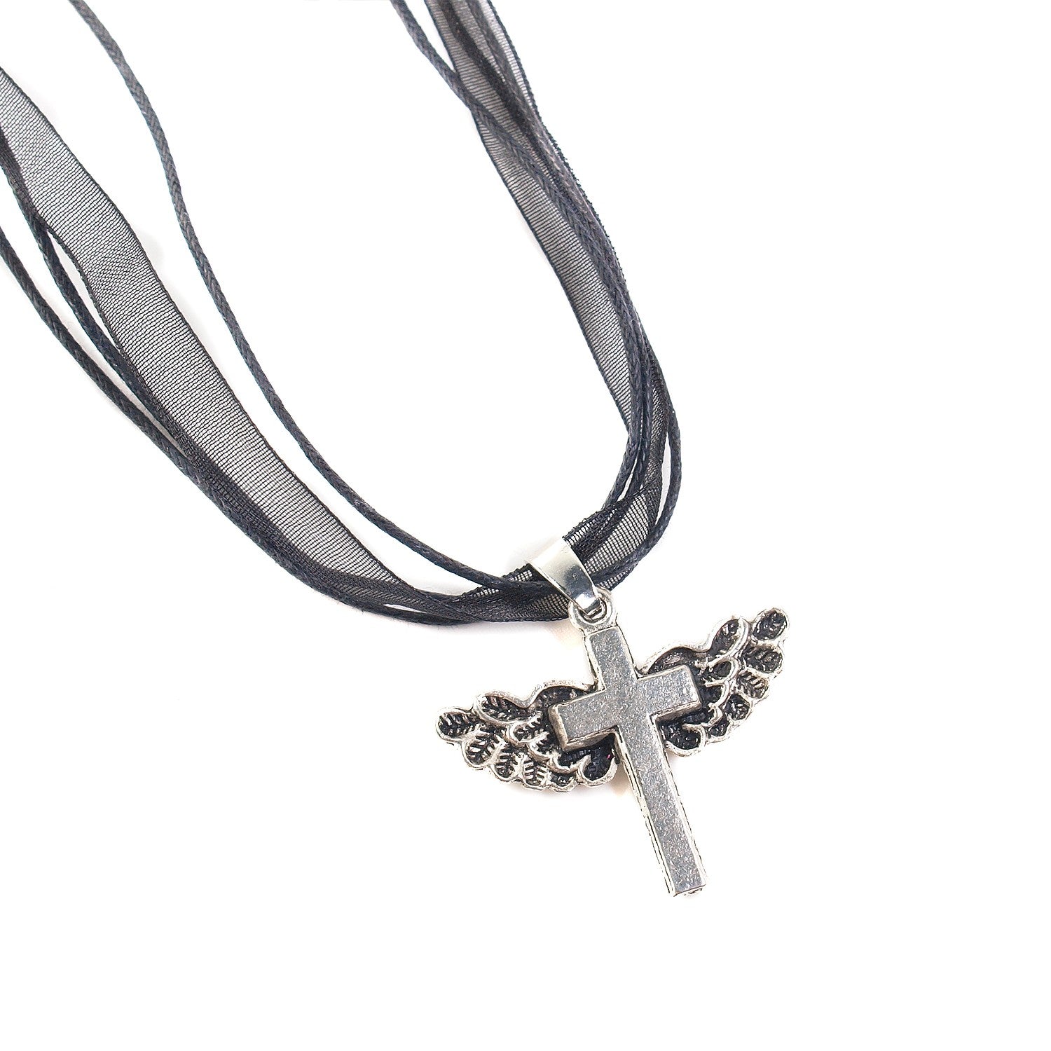 Collar con Cruz y Alas
