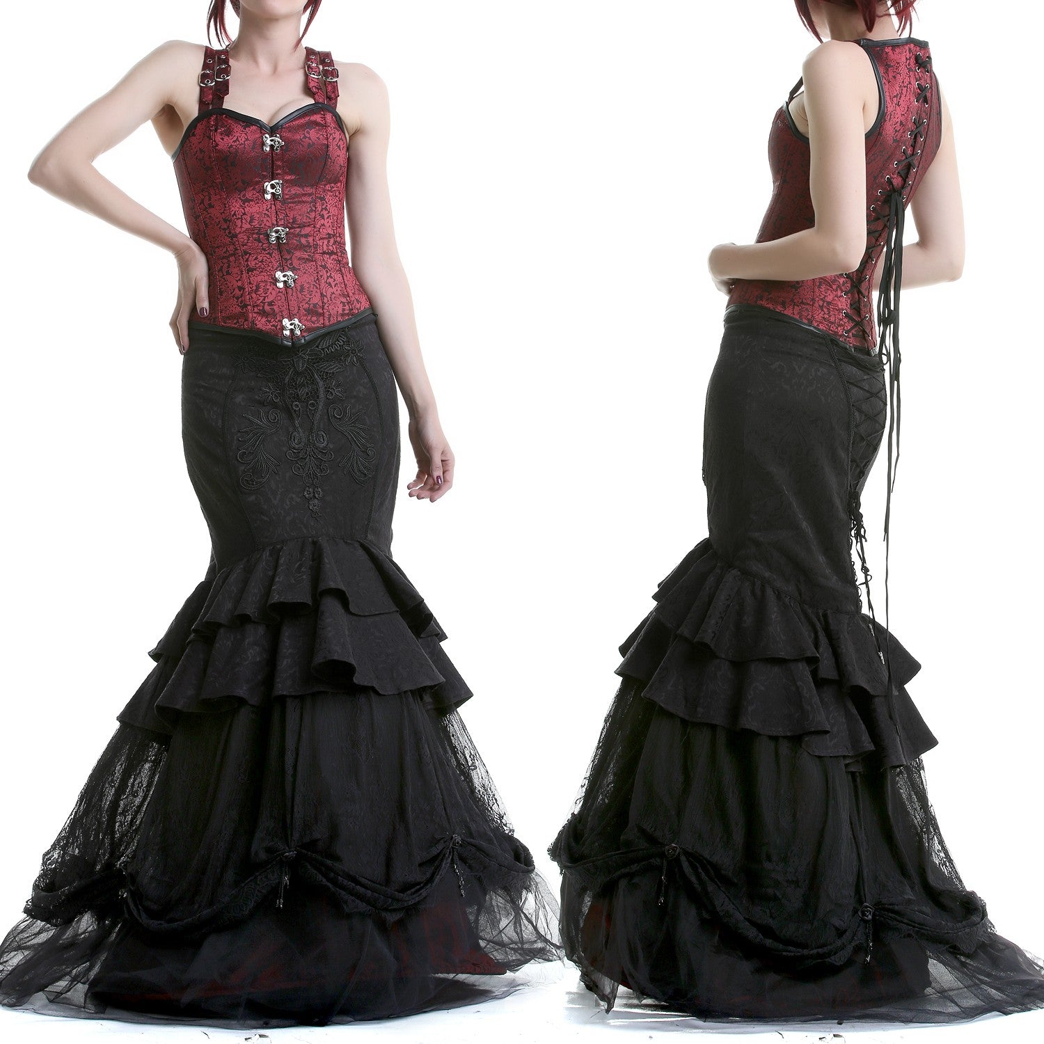 Corset Rojo con Tirantes a Modo de Correas