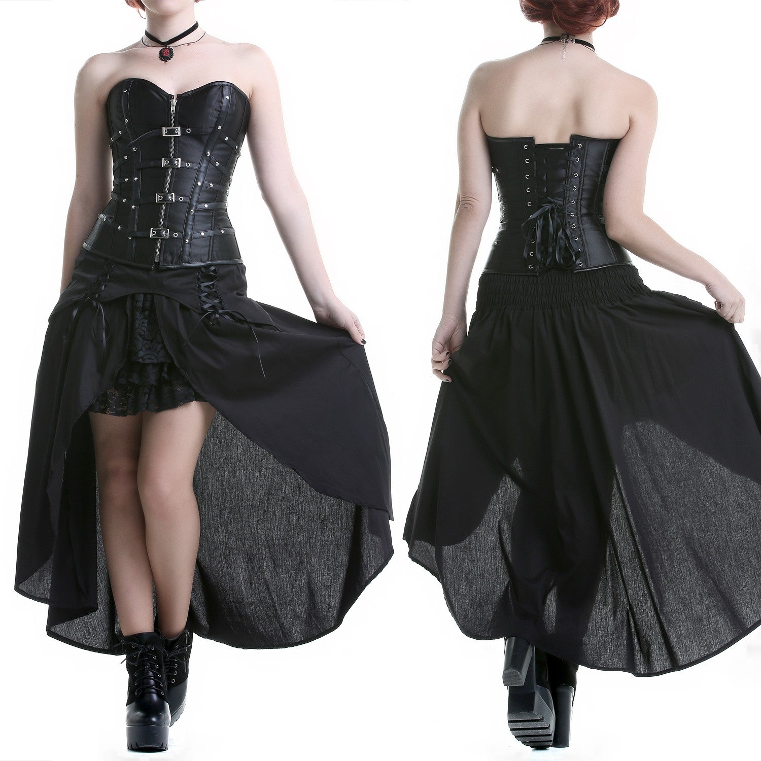 Corset con Correas y Cremallera