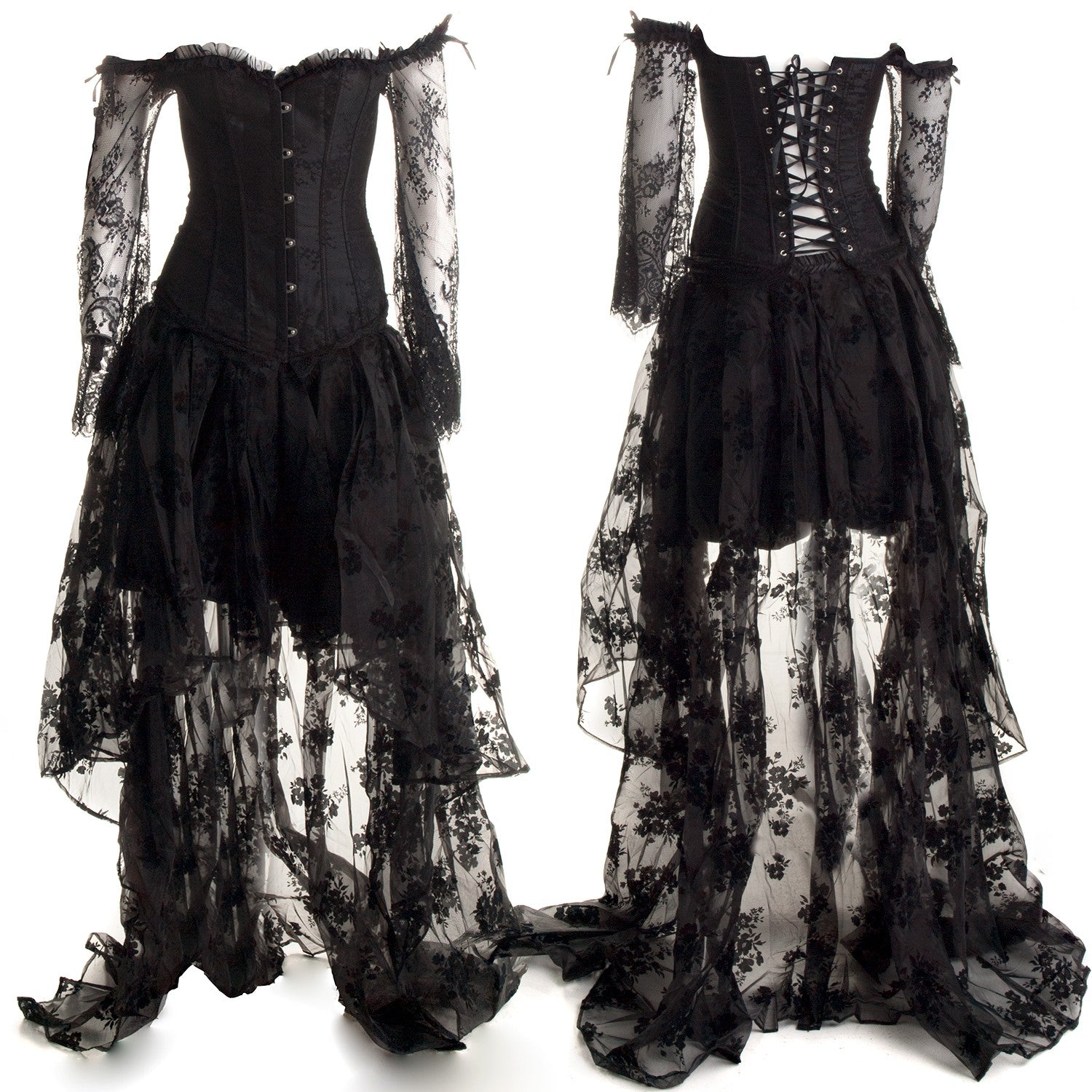 Corset con mangas y Falda