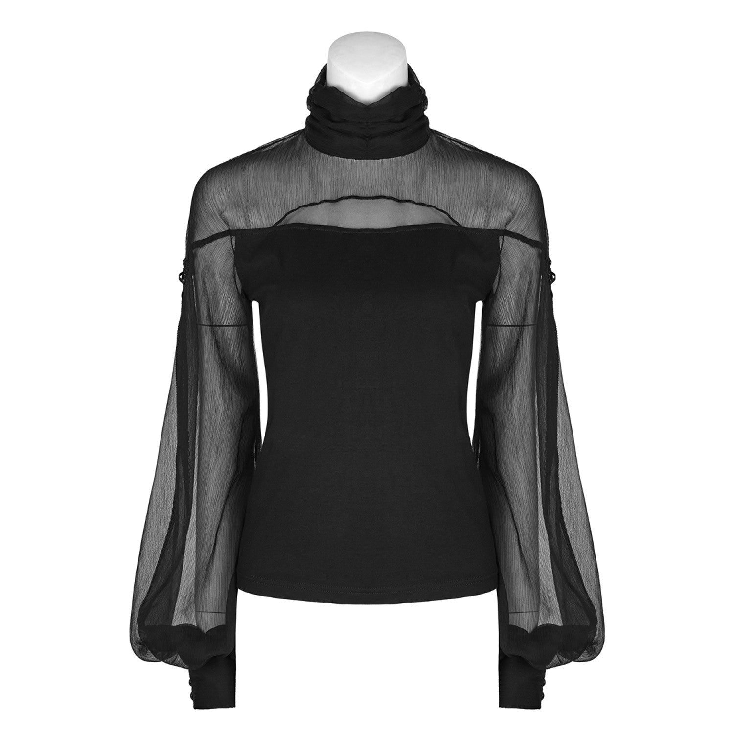 Camiseta Mangas Abombadas Transparentes