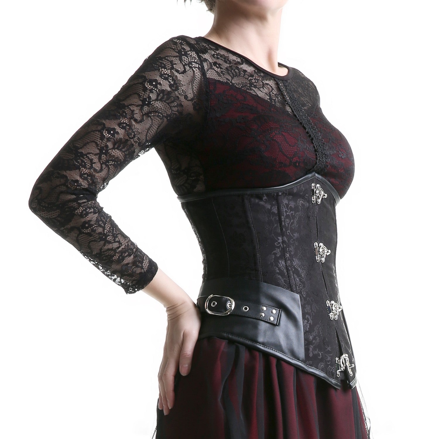 Corset Negro Cierres Especiales