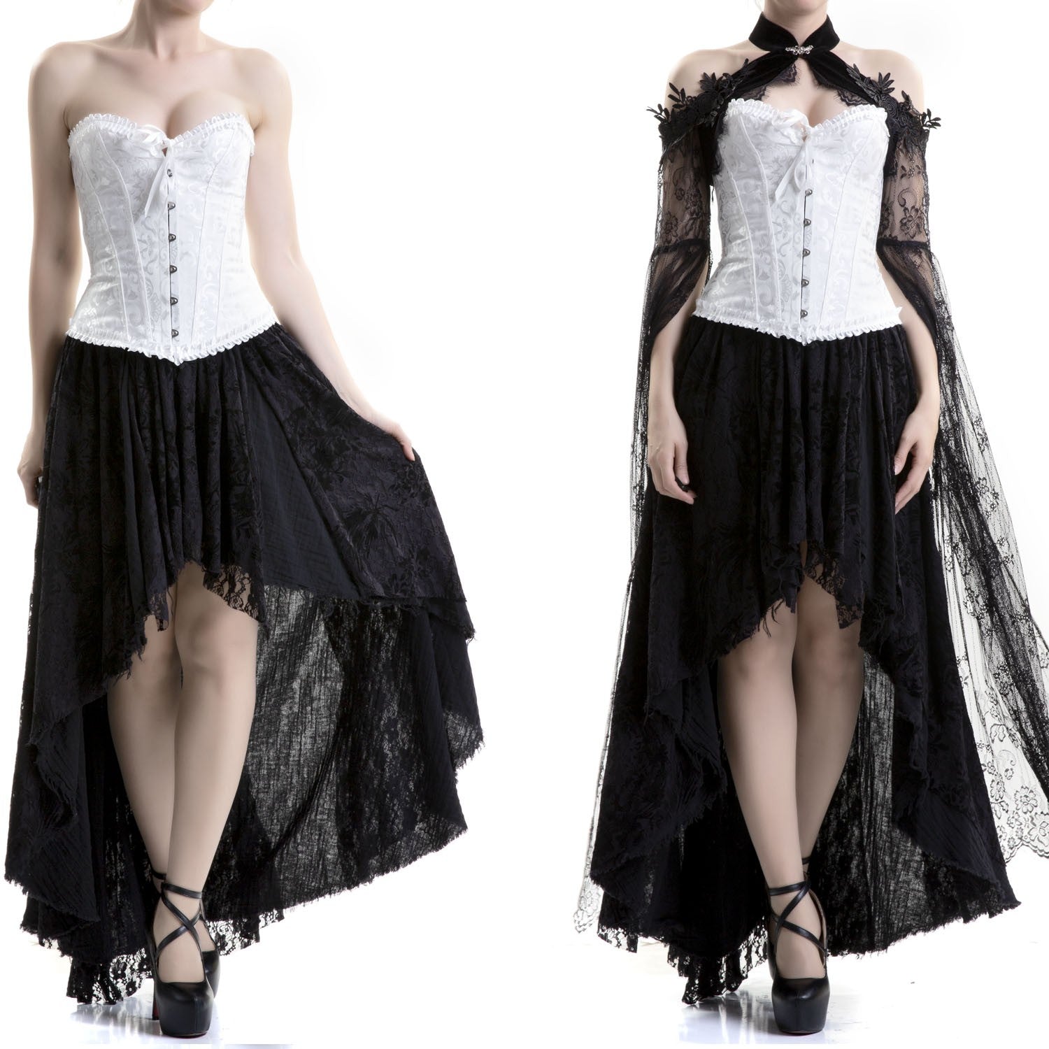 Corset Blanco Gotico estilo Tienda de Corsets