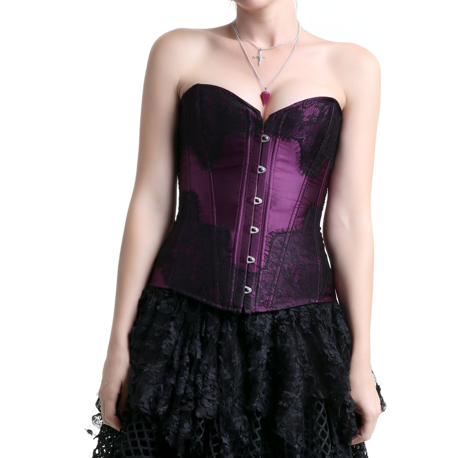 CORSET LILA LLAMATIVO ENCAJE