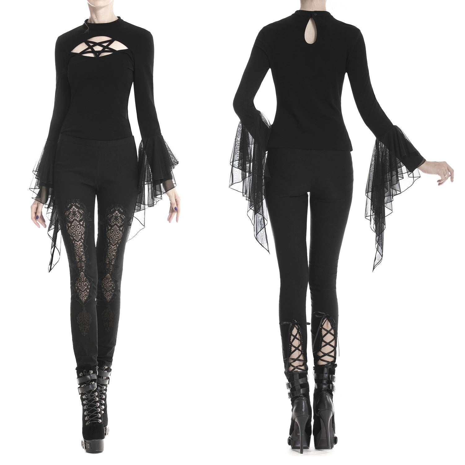 legging con encaje