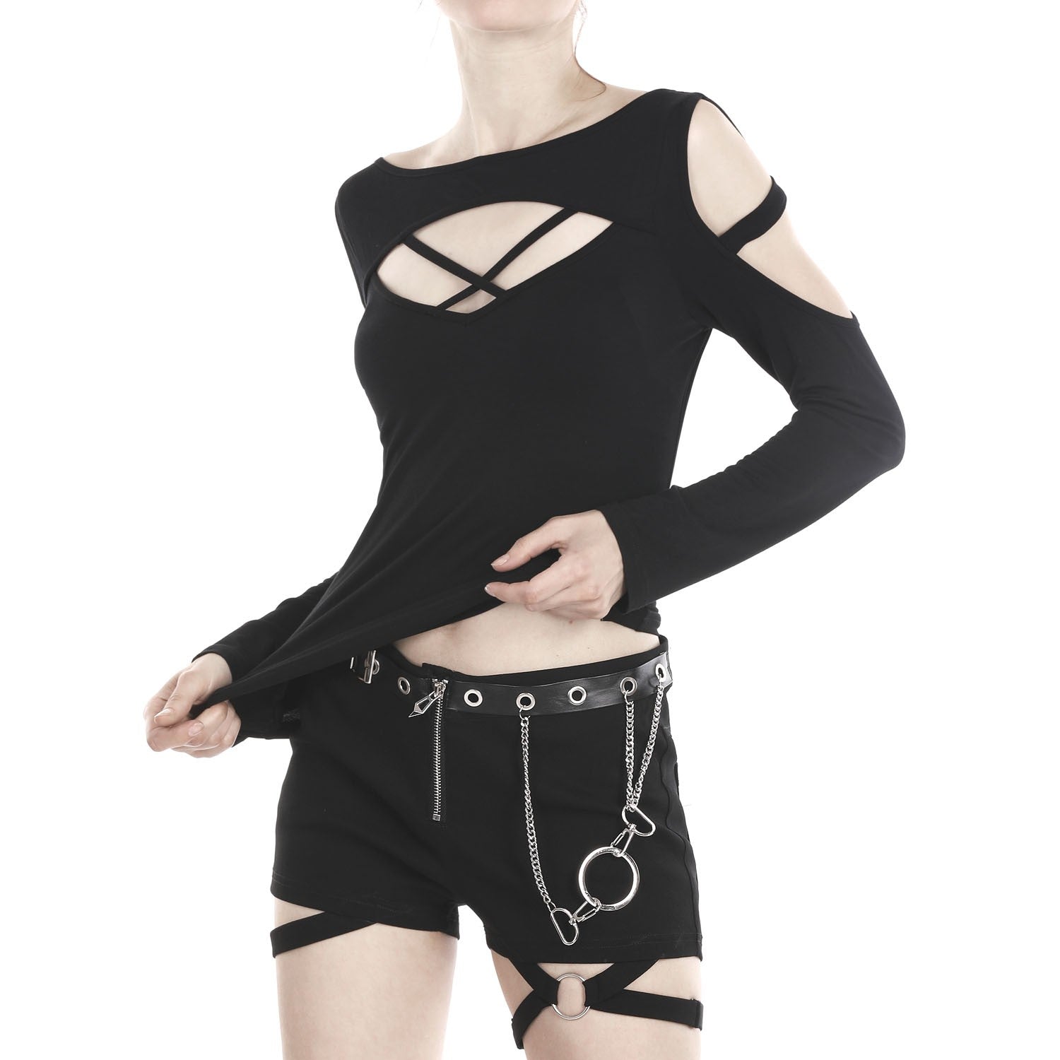 pantalones cortos con arnes