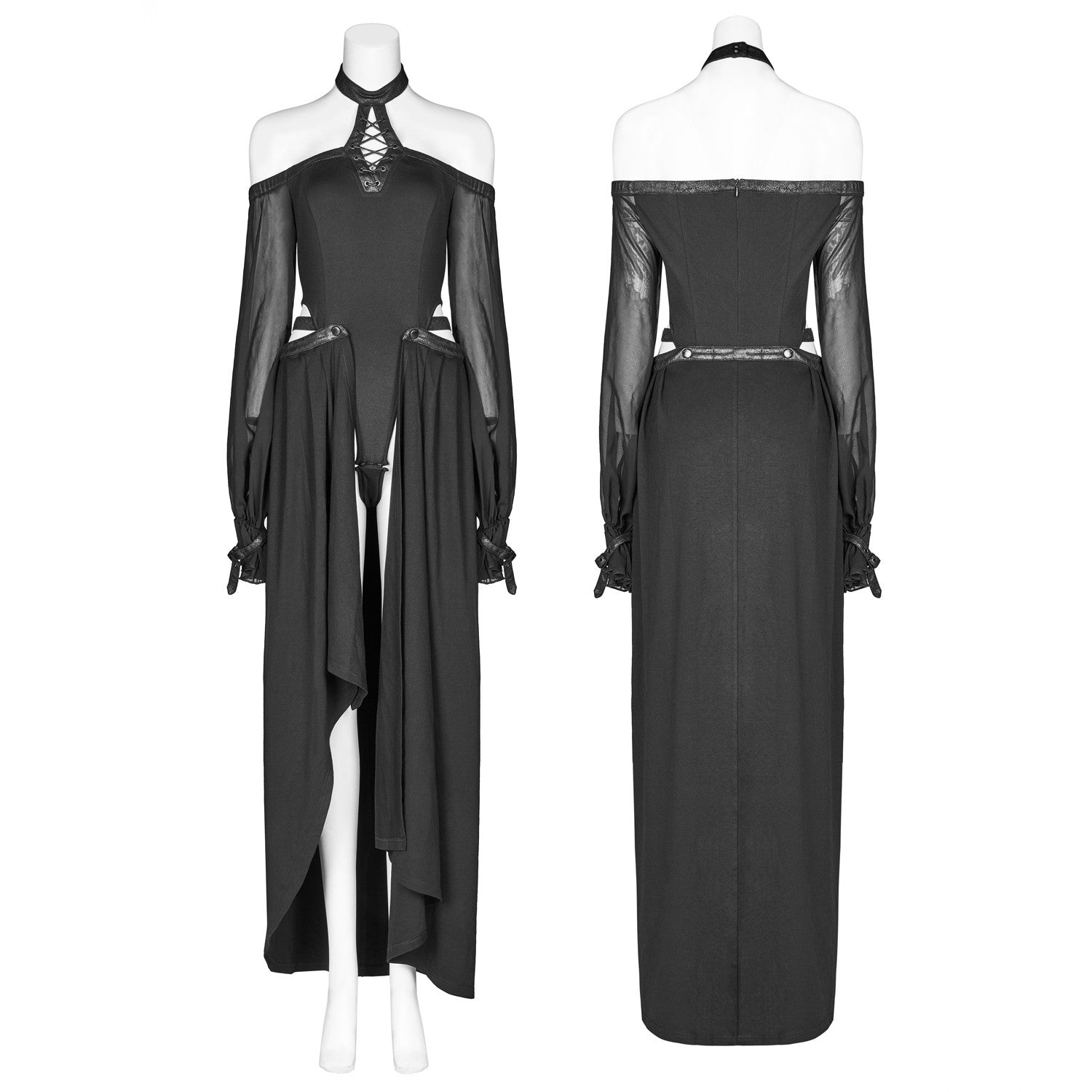 VESTIDO GOTICO FALDA DESMONTABLE