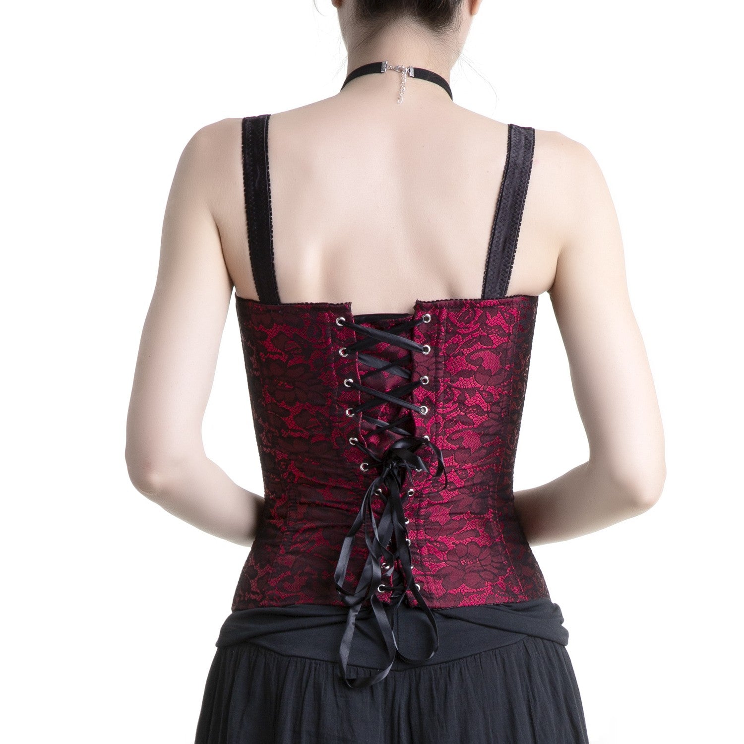 Corset Rojo y Negro