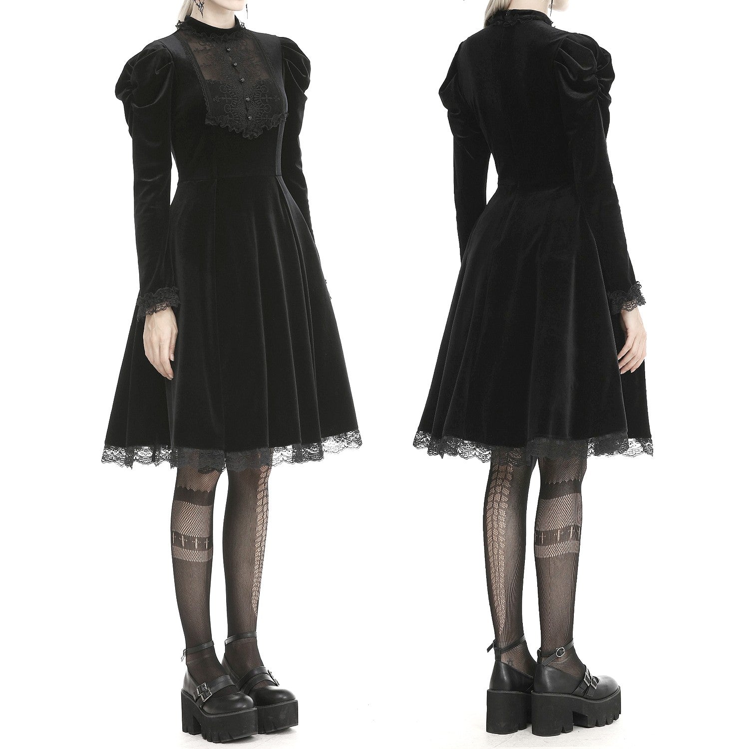 VESTIDO TERCIOPELO GOTICO