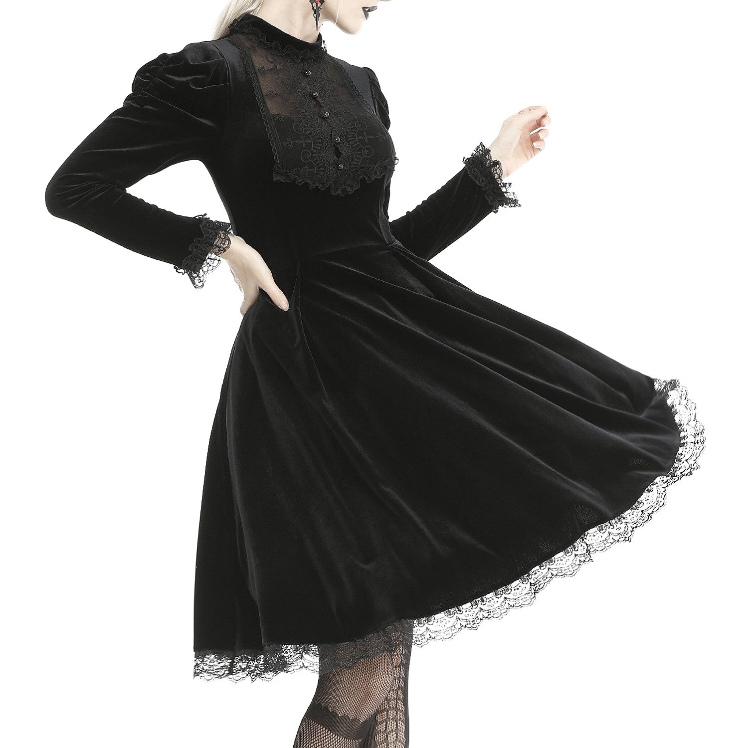 VESTIDO TERCIOPELO GOTICO
