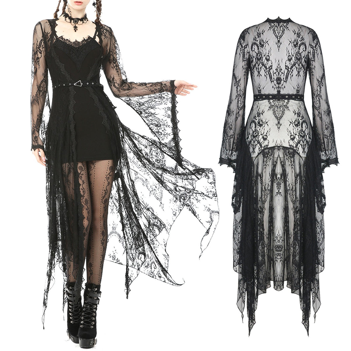 CHAQUETA DE ENCAJE GOTICA