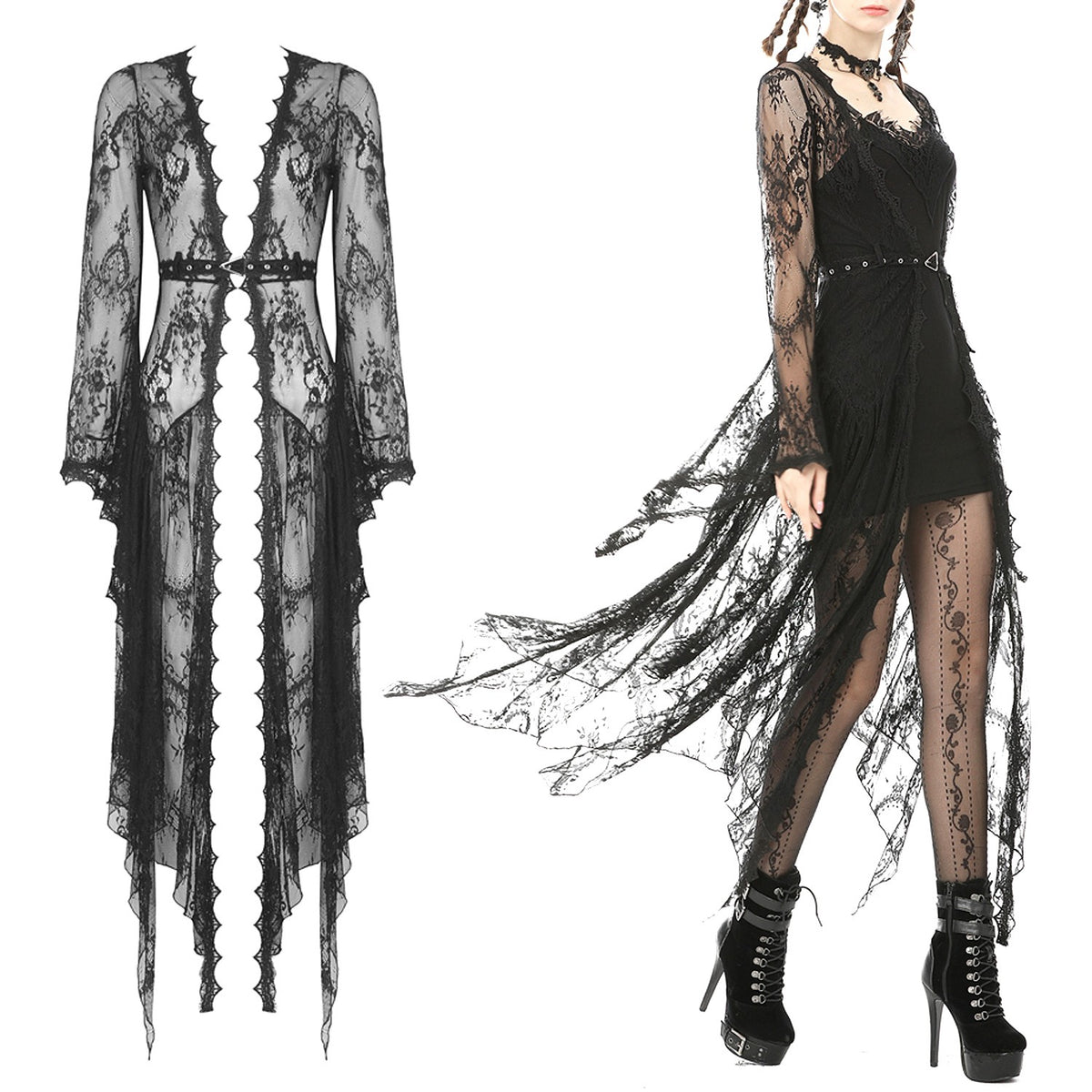 CHAQUETA DE ENCAJE GOTICA