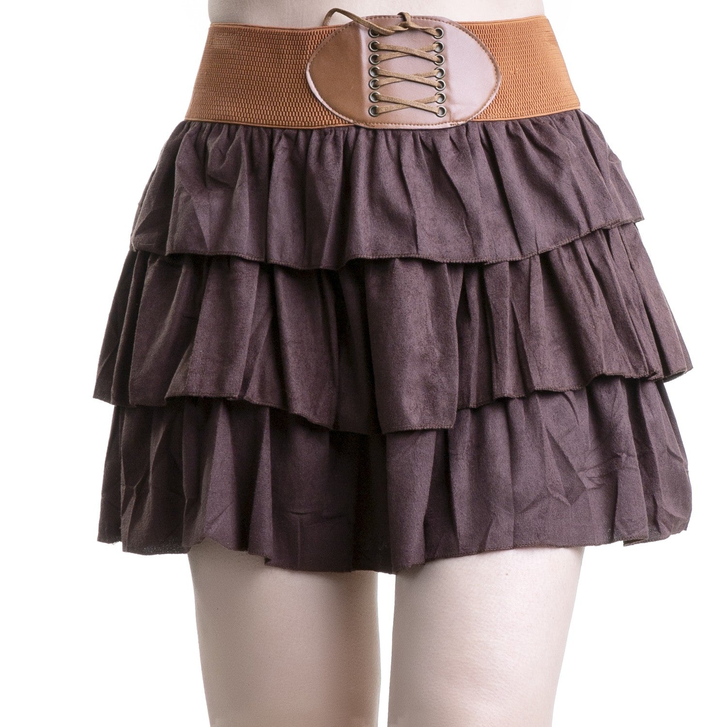 MINI FALDA MARRON