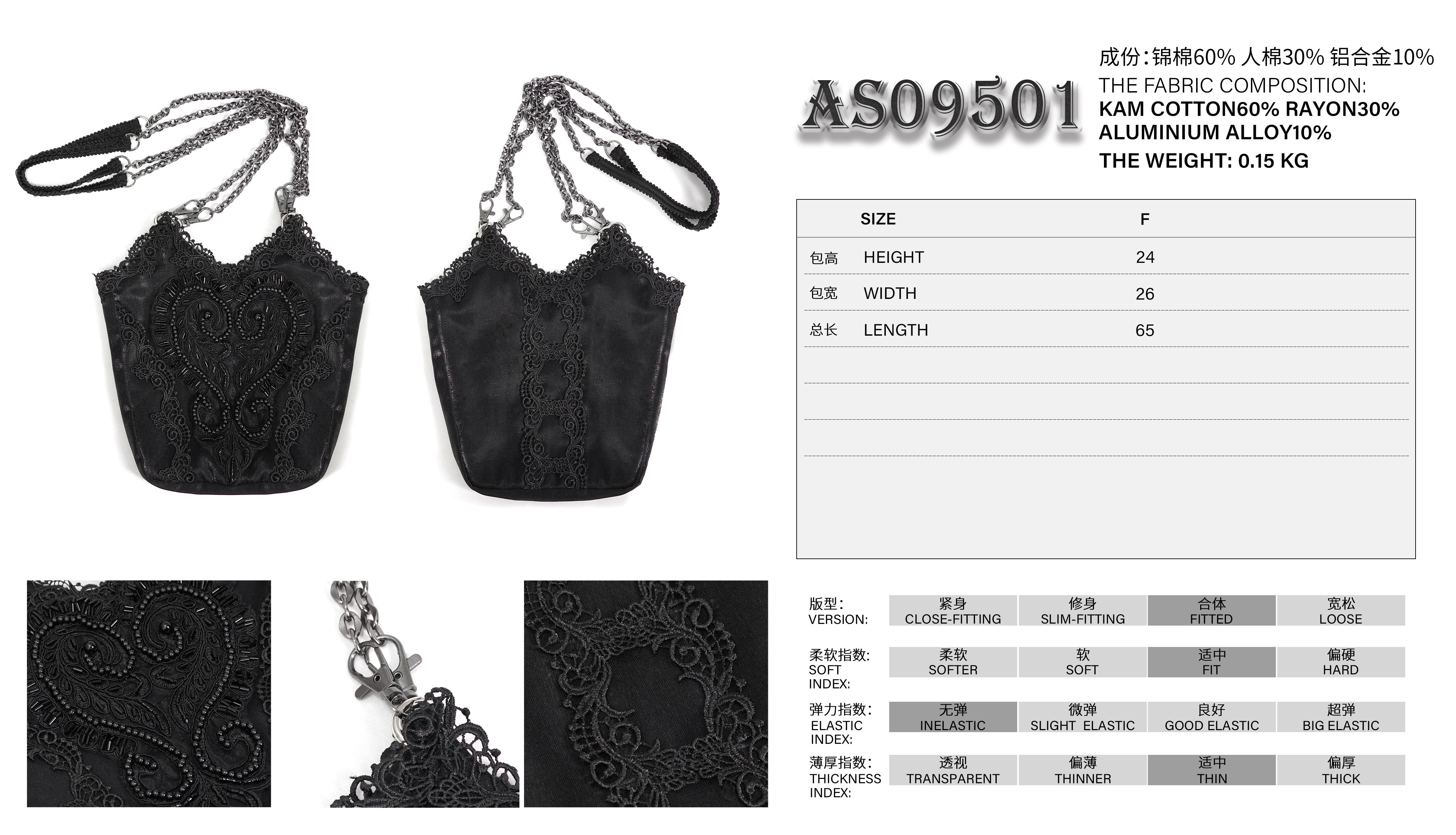 bolso negro gotico