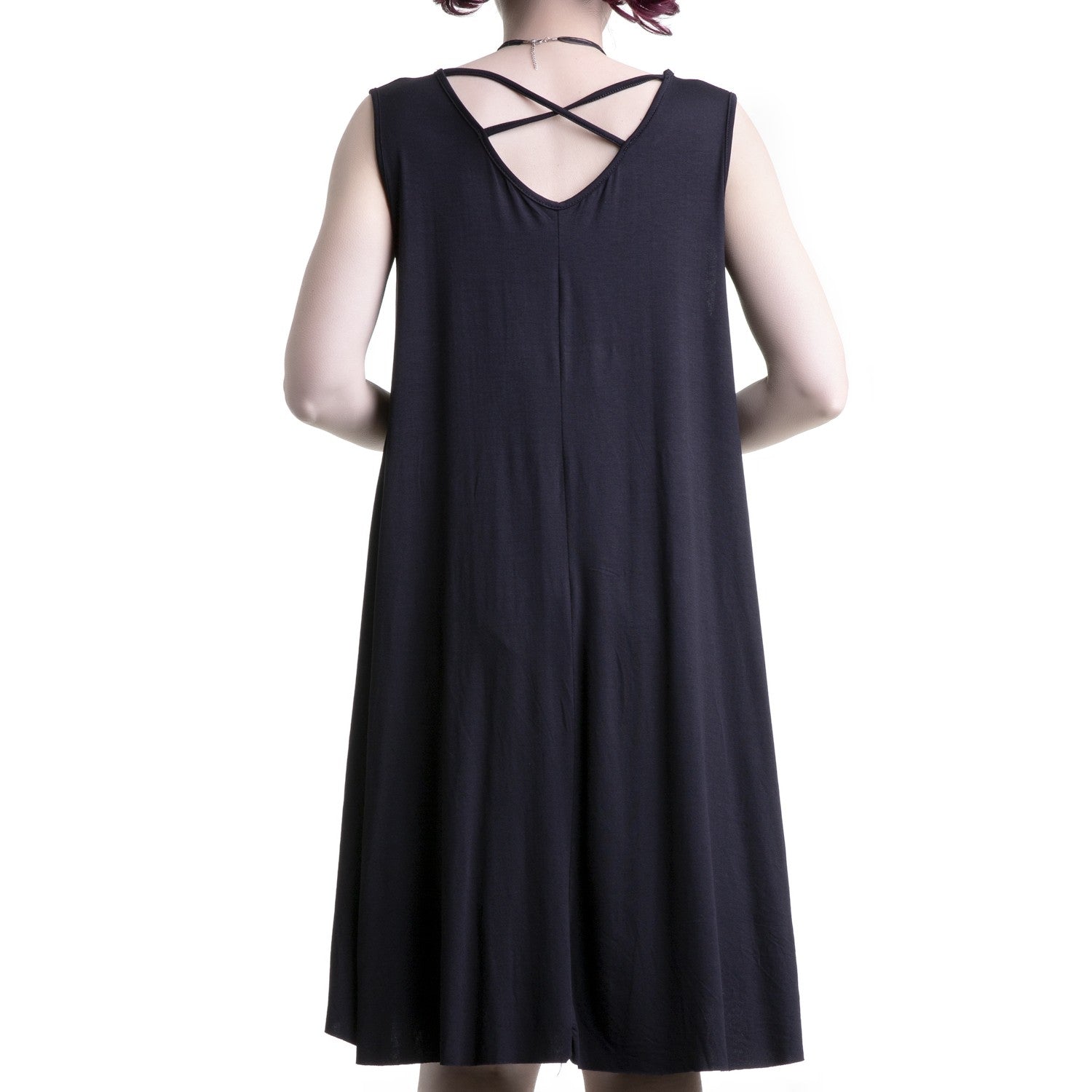 vestido ancho con tiras