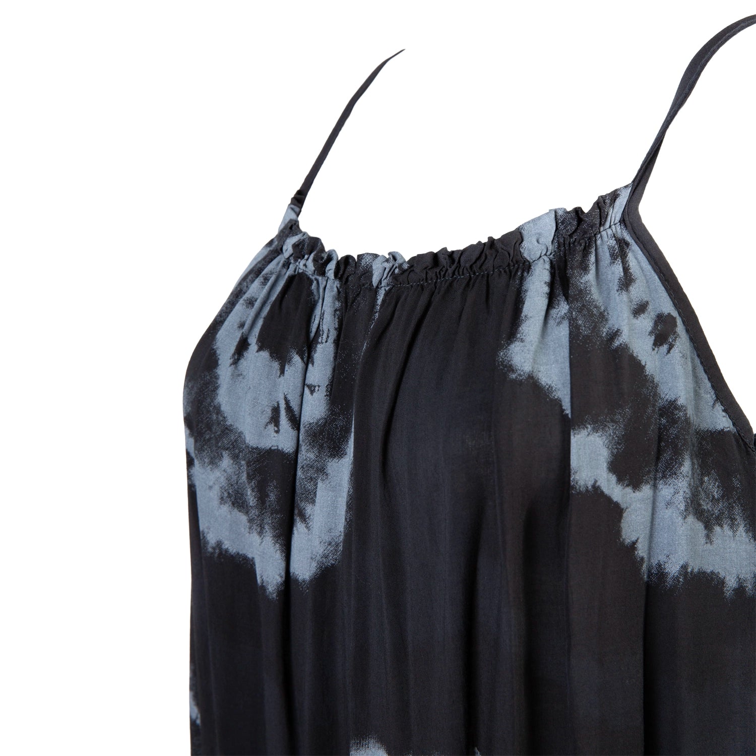 Vestido Tie-Dye Negro y Gris de Viscosa