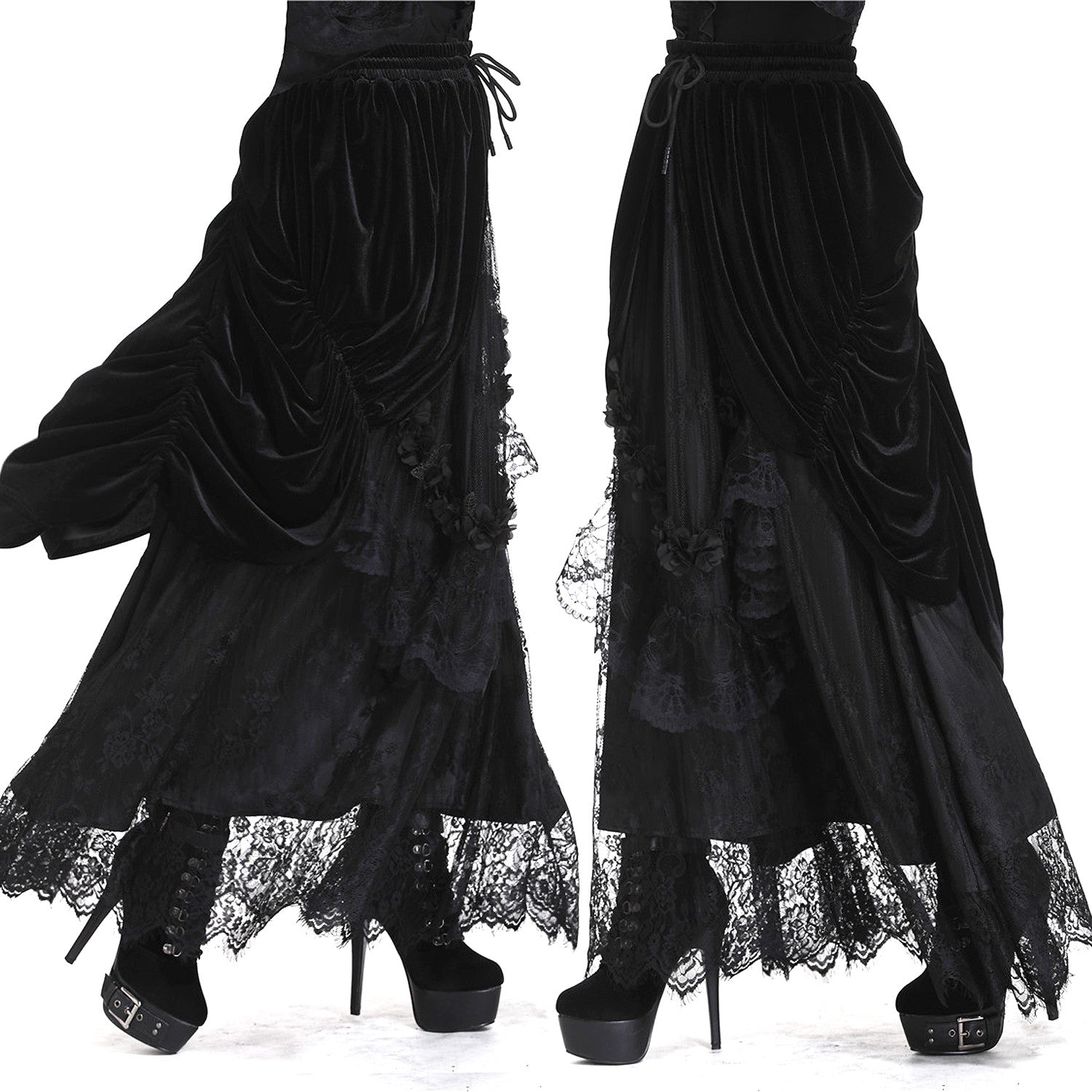 Black Skirt with Velvet