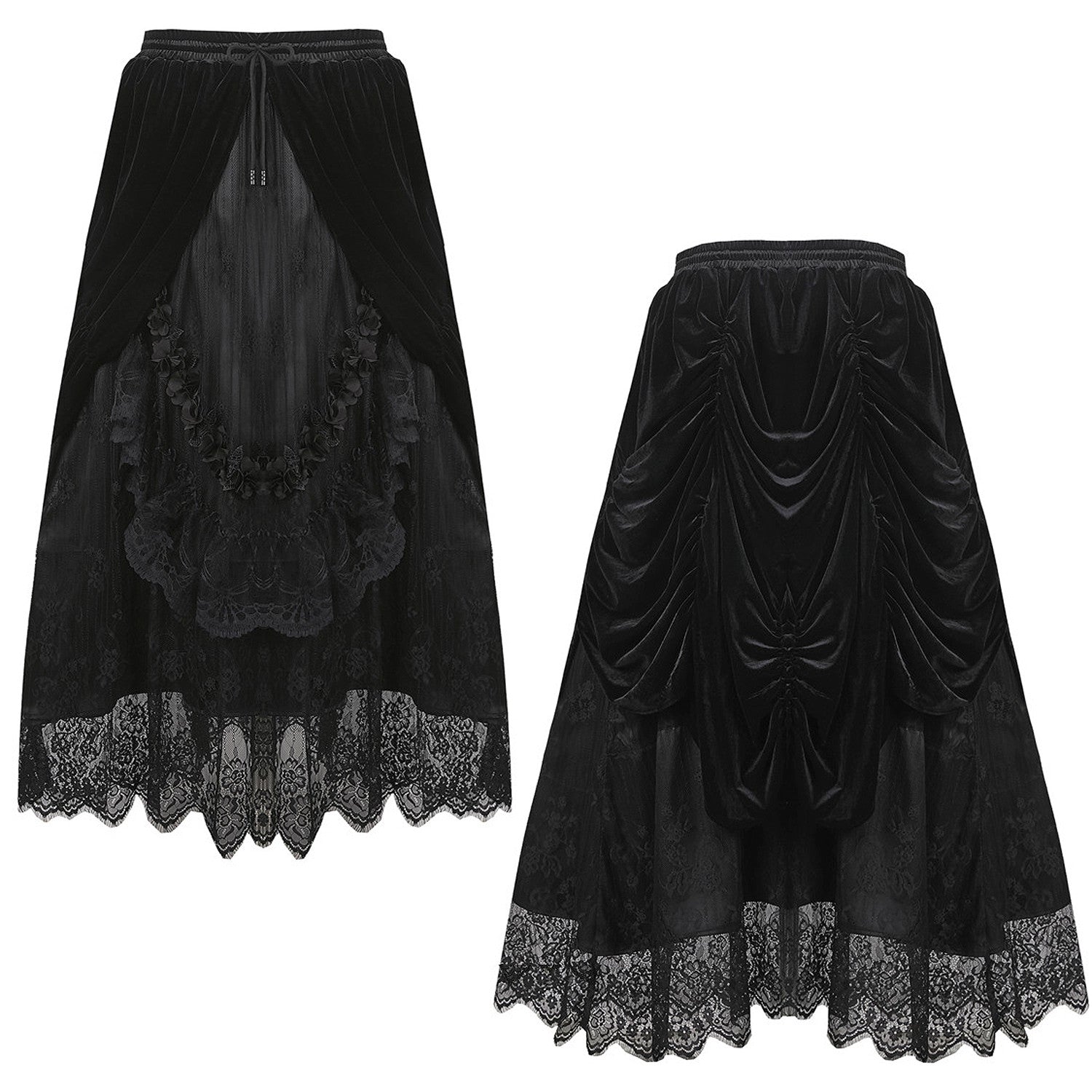 Black Skirt with Velvet