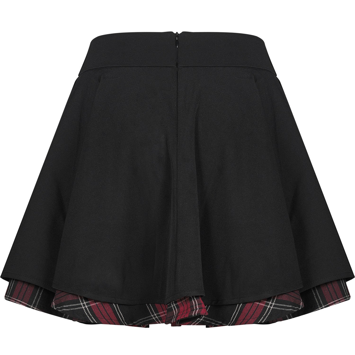 Tartan Skirt with Zippers