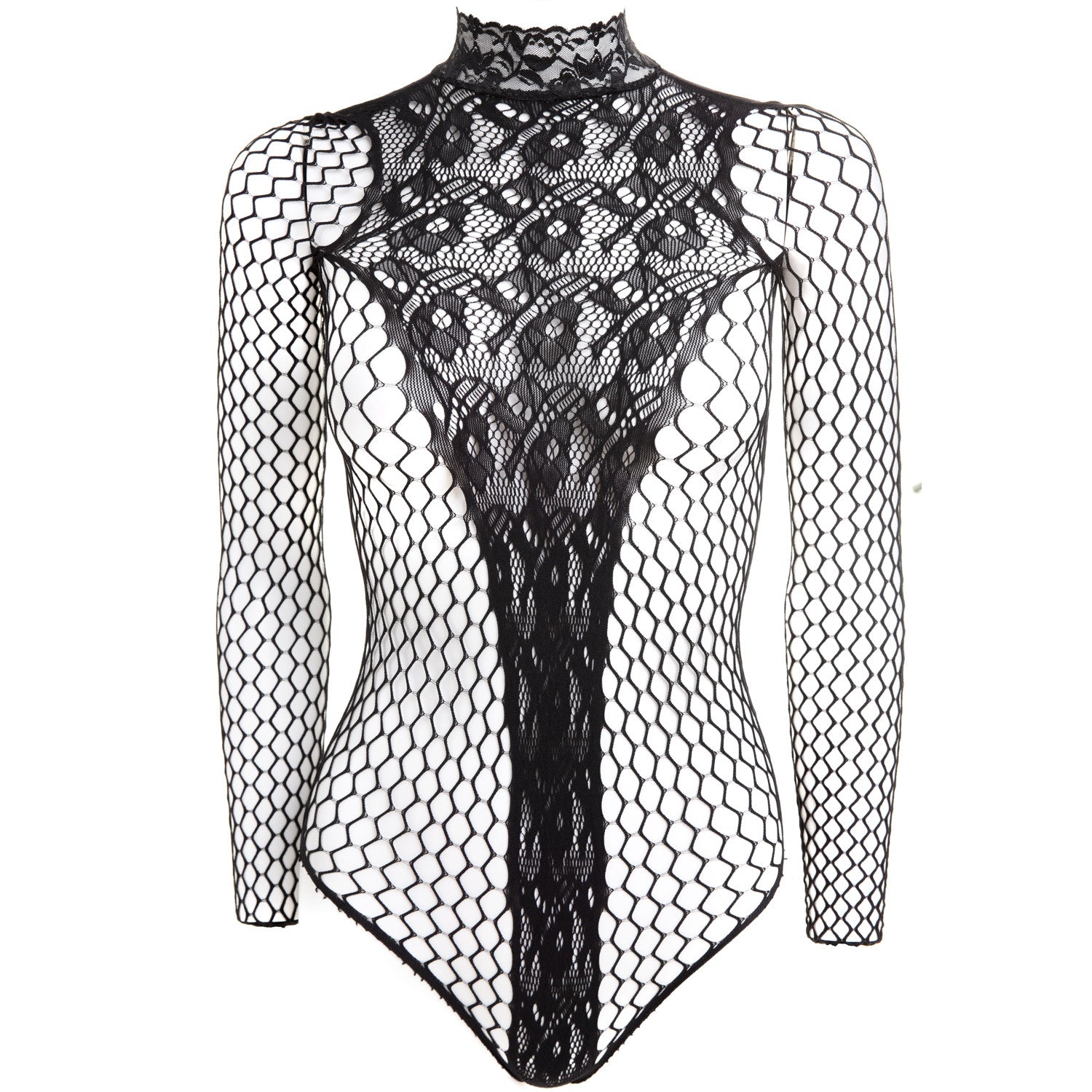 Fishnet Body with Flowers