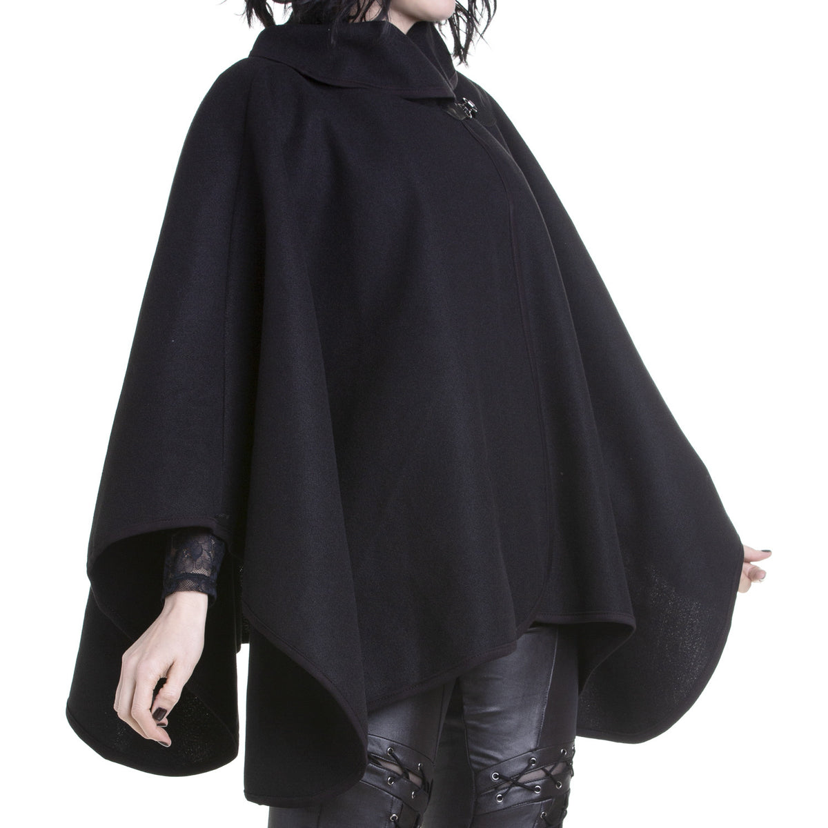 Sort Poncho