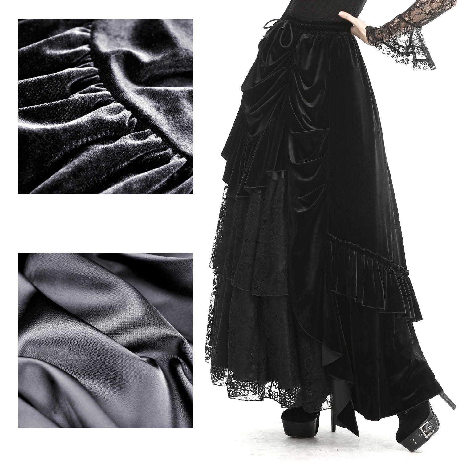 Black Velvet Skirt