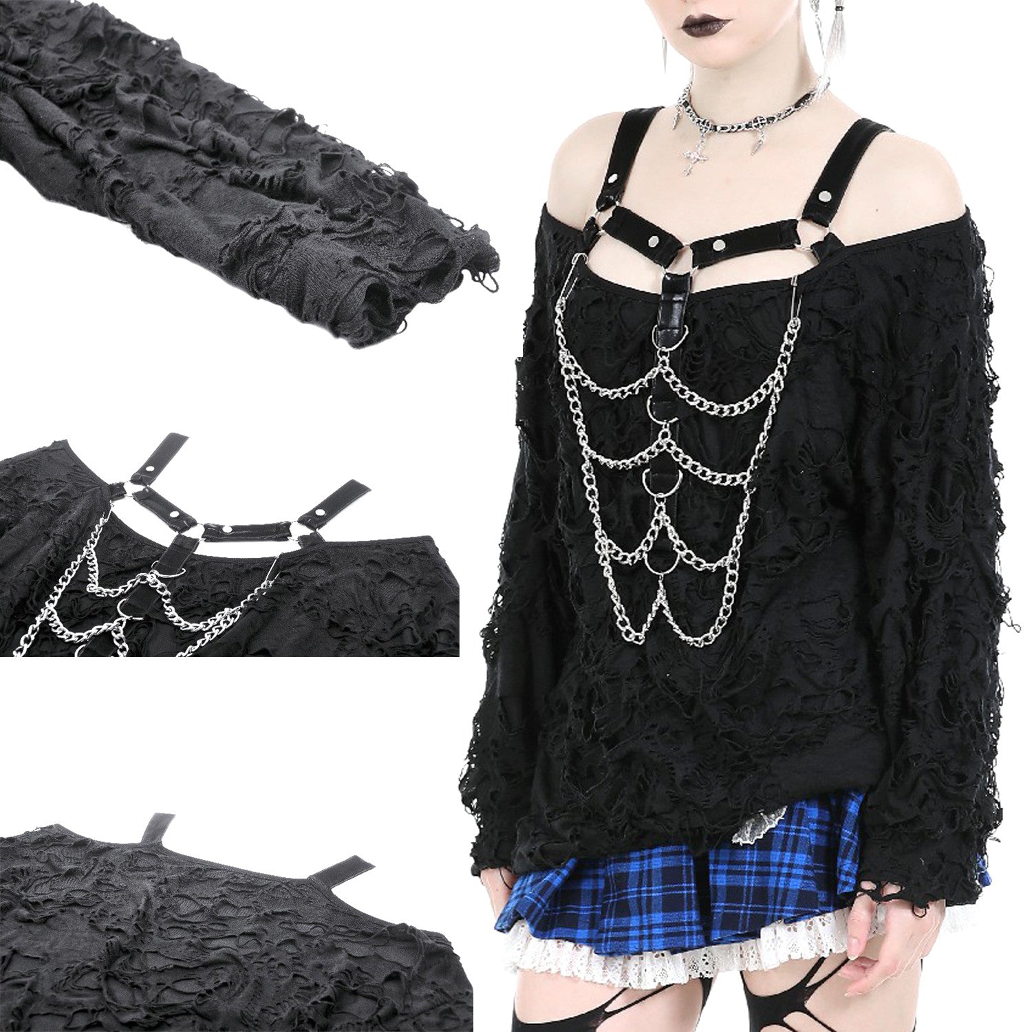 Loose T-shirt with Chains