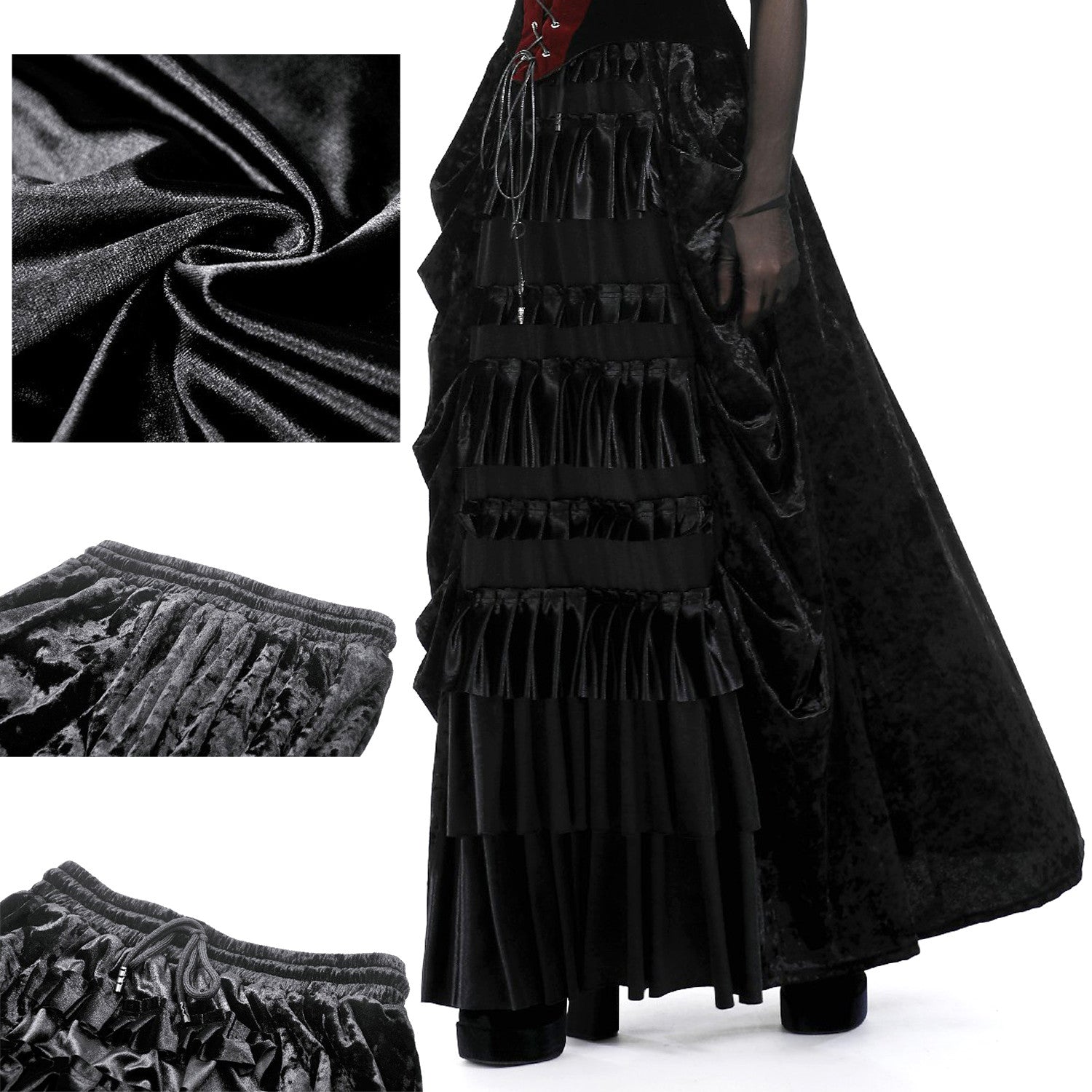 Black Velvet Skirt