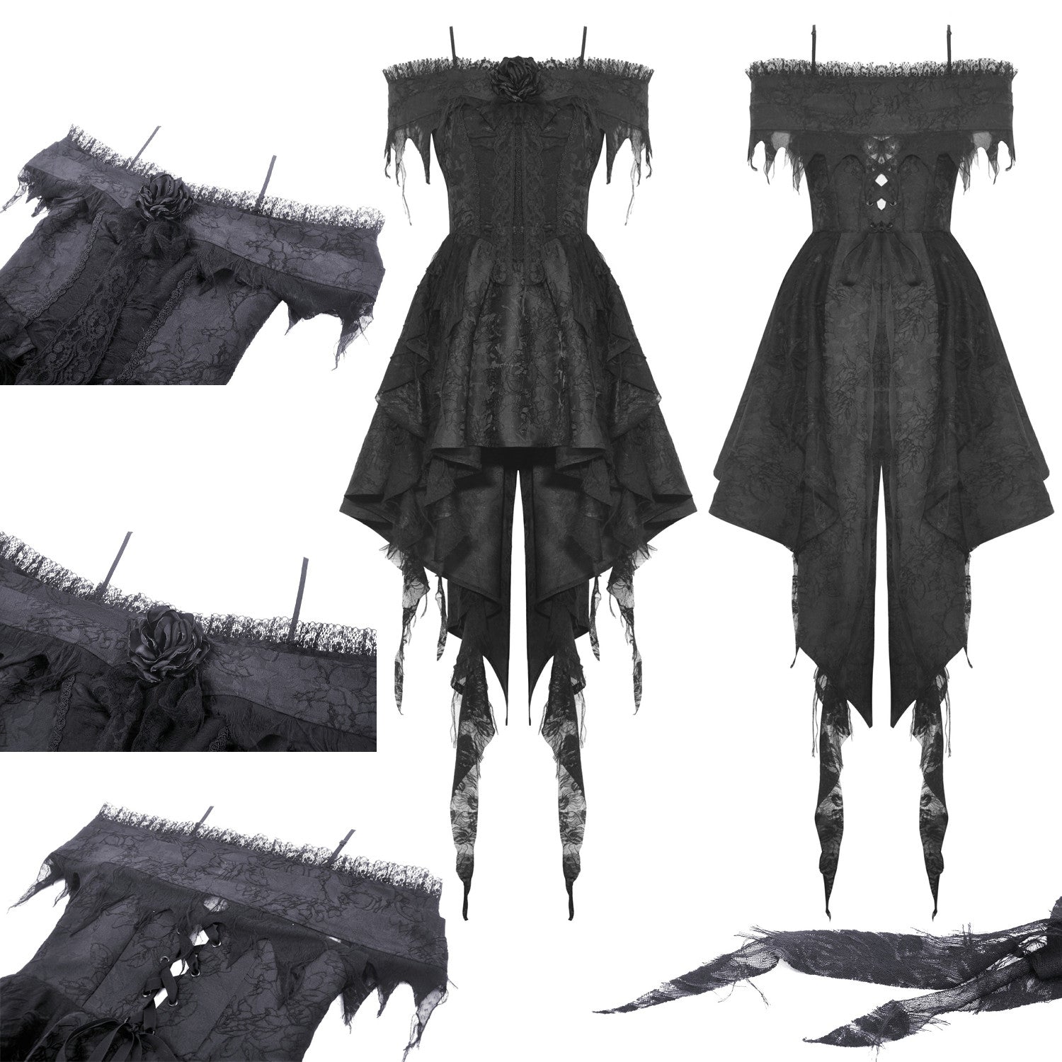 Vestido Negro con Encaje