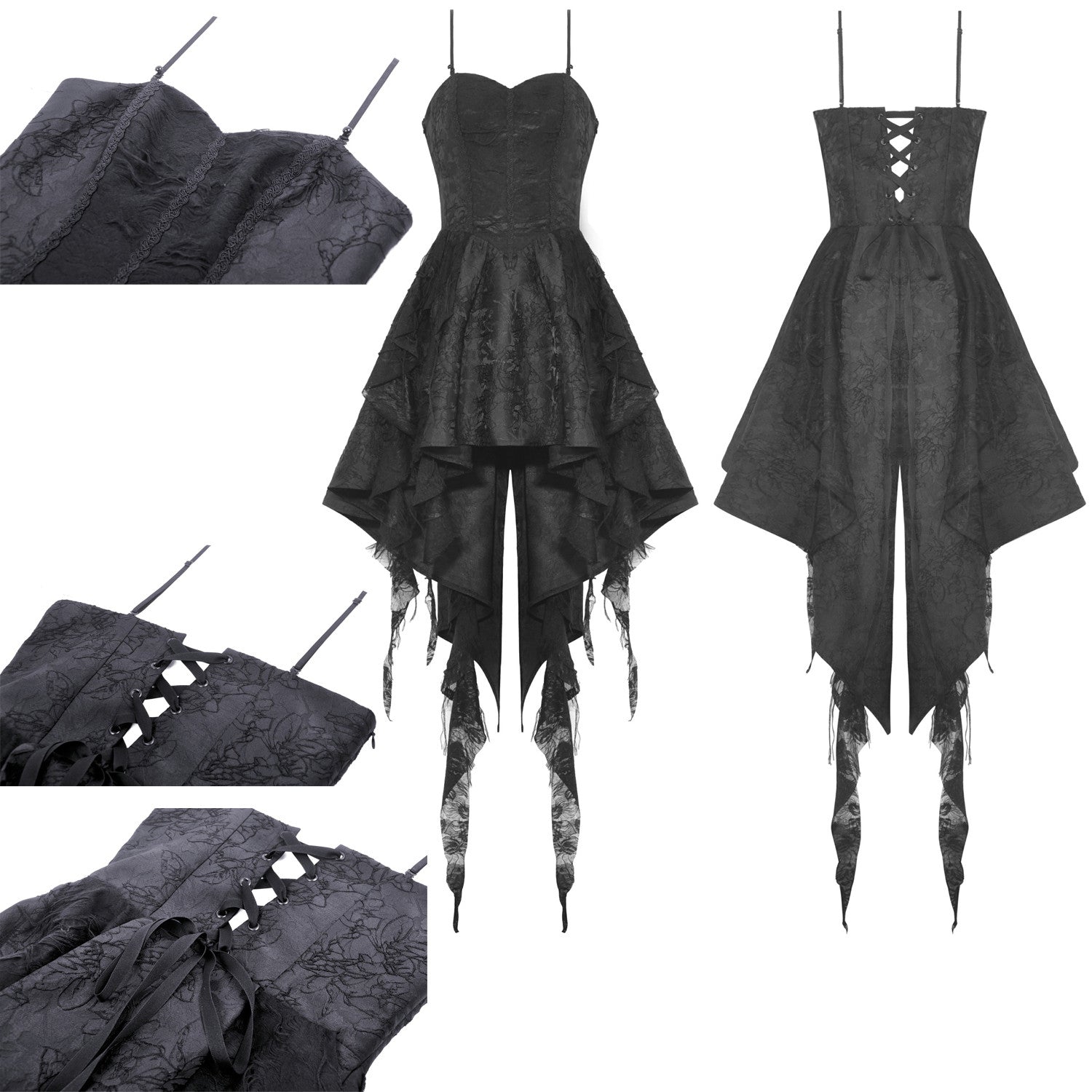 Vestido Negro con Encaje