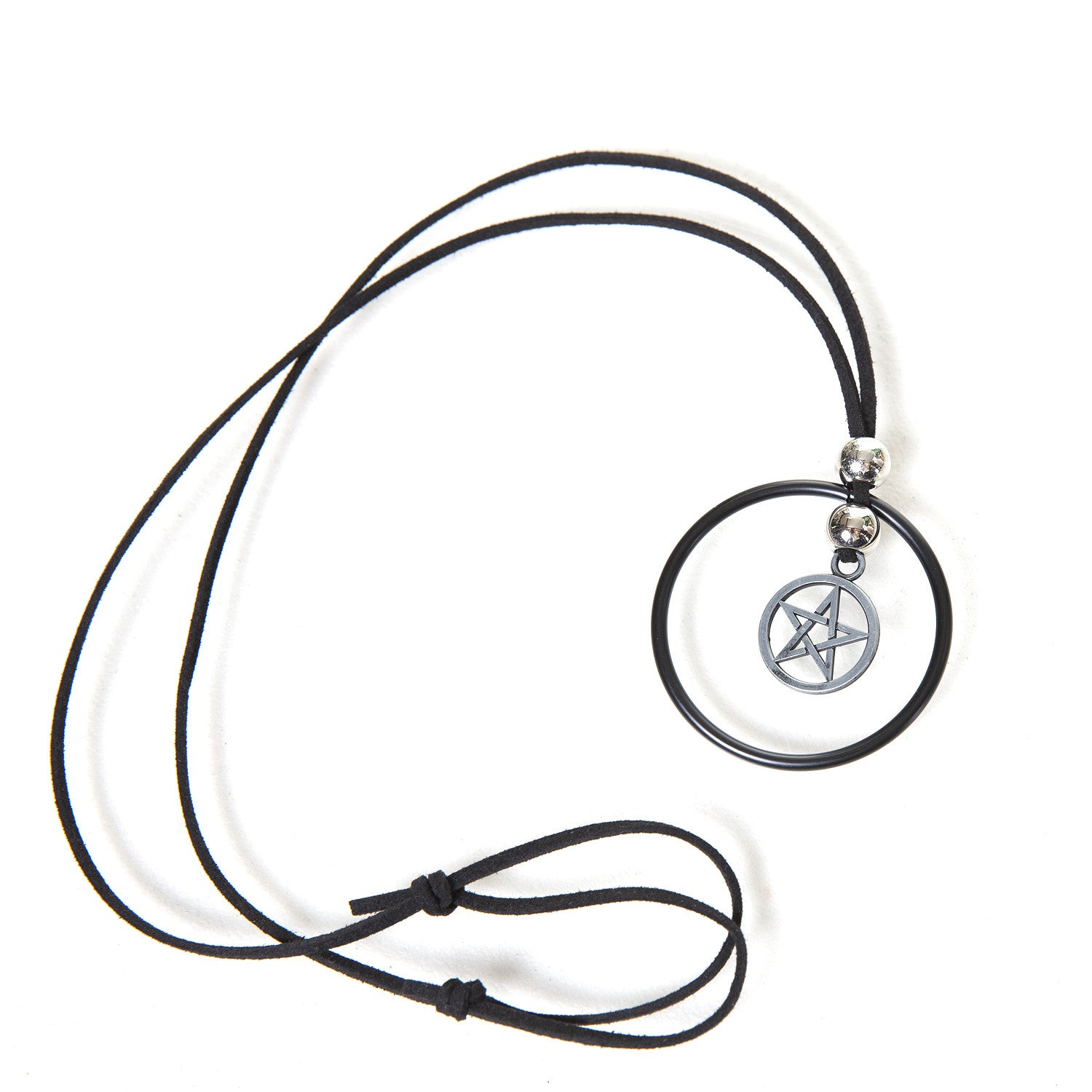 Necklace with Pentagram and Hoop