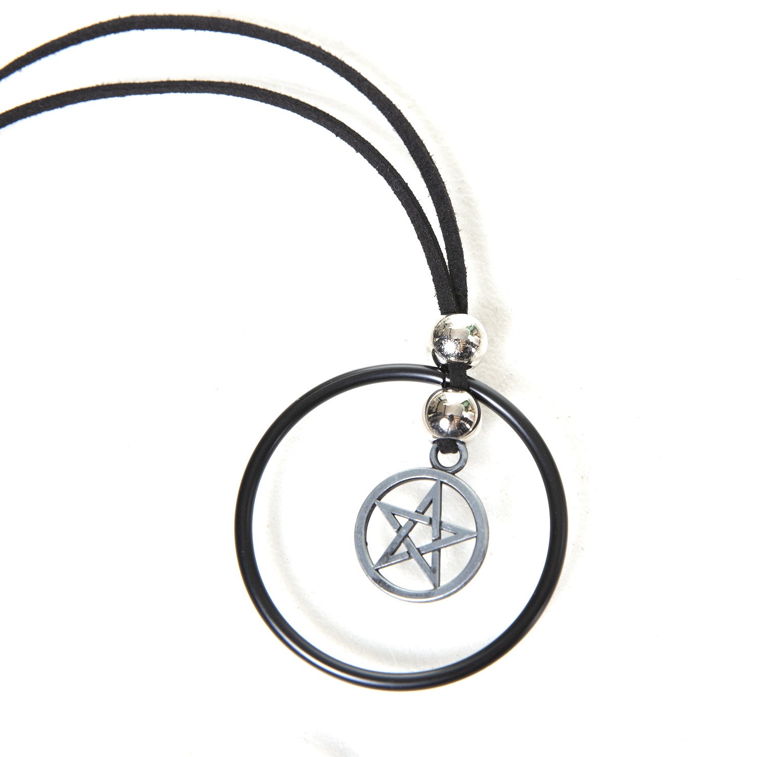 Necklace with Pentagram and Hoop