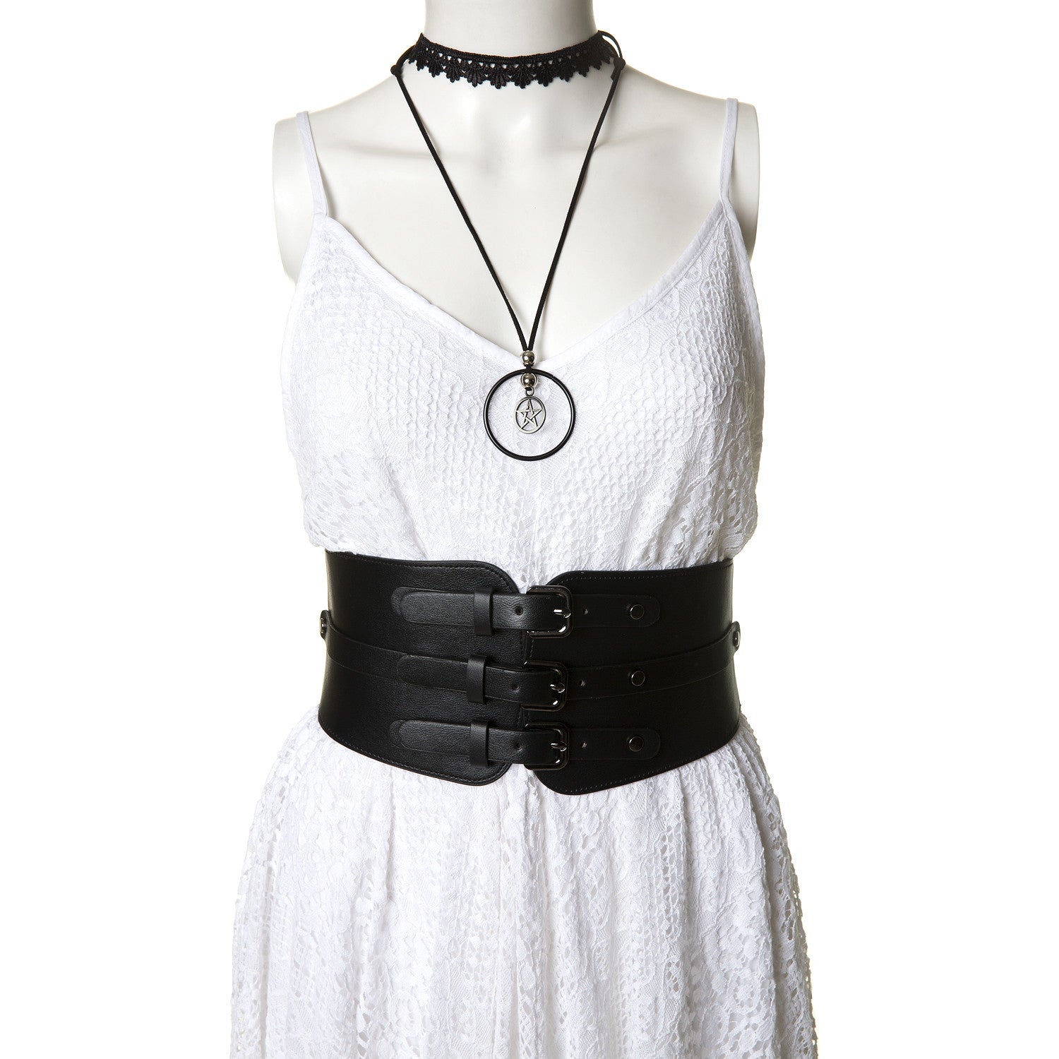Necklace with Pentagram and Hoop