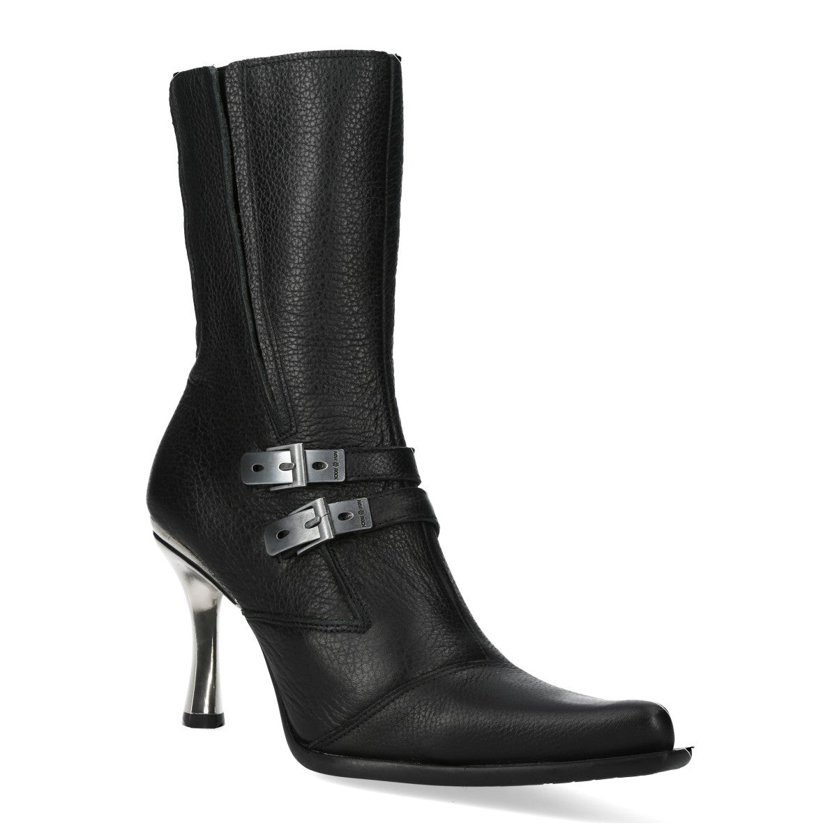 Botas New Rock con Hebillas y Tacón Metálico