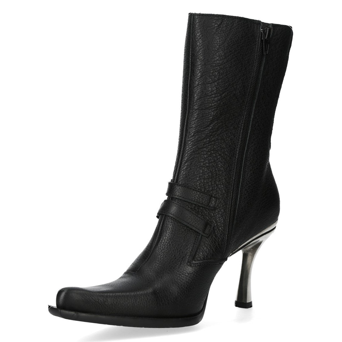 Botas New Rock con Hebillas y Tacón Metálico