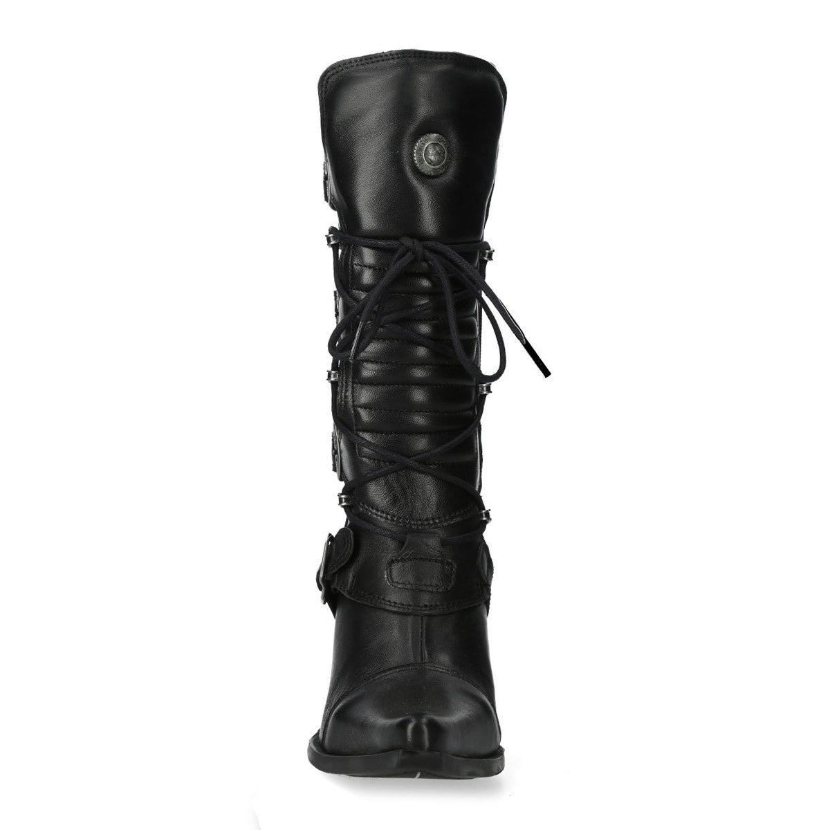 Botas New Rock Negras con Tacón Metálico