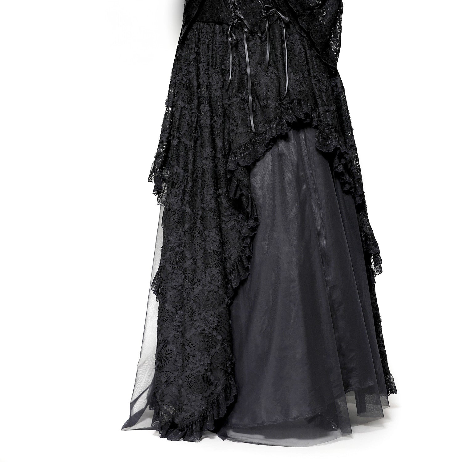 Long Lace and Tulle Skirt
