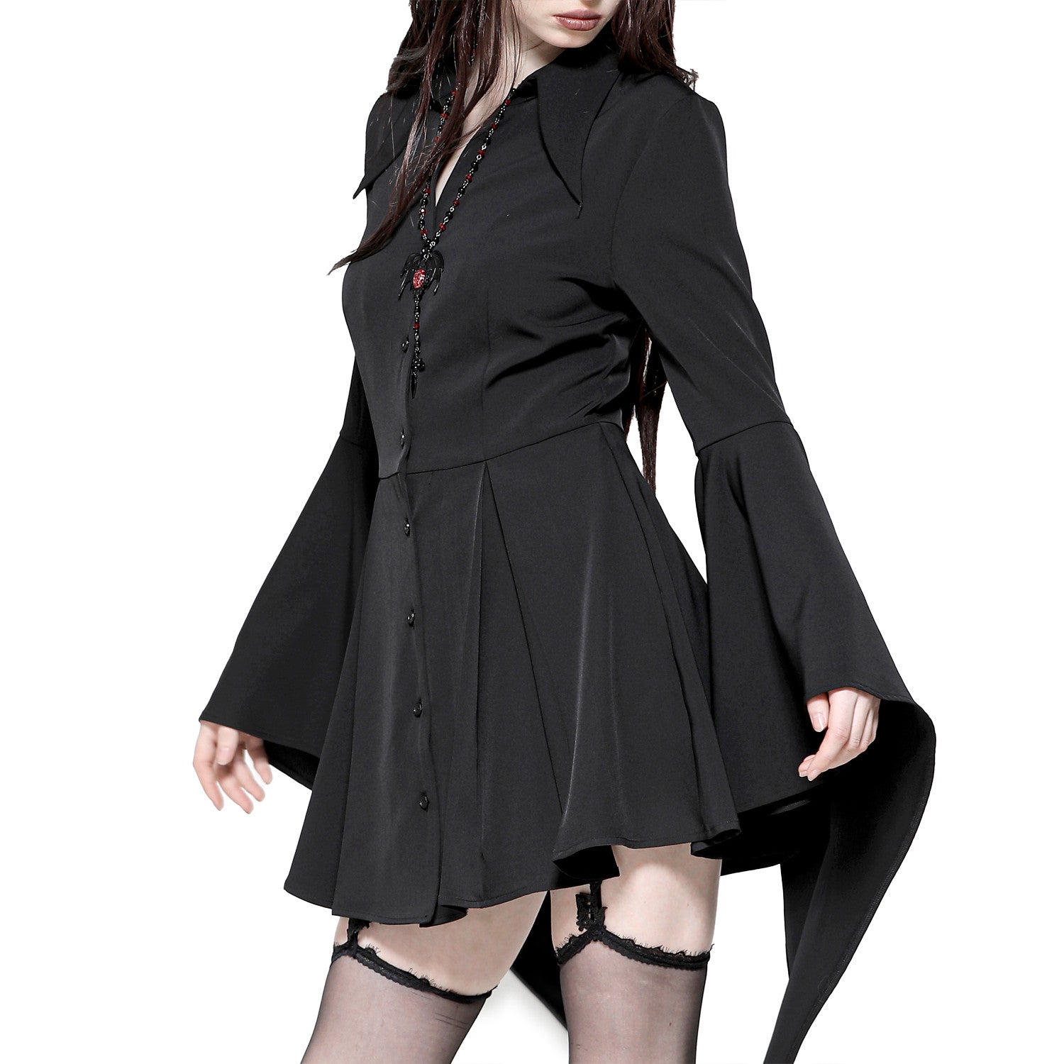 "Lilith" Bell Sleeve Mini Dress