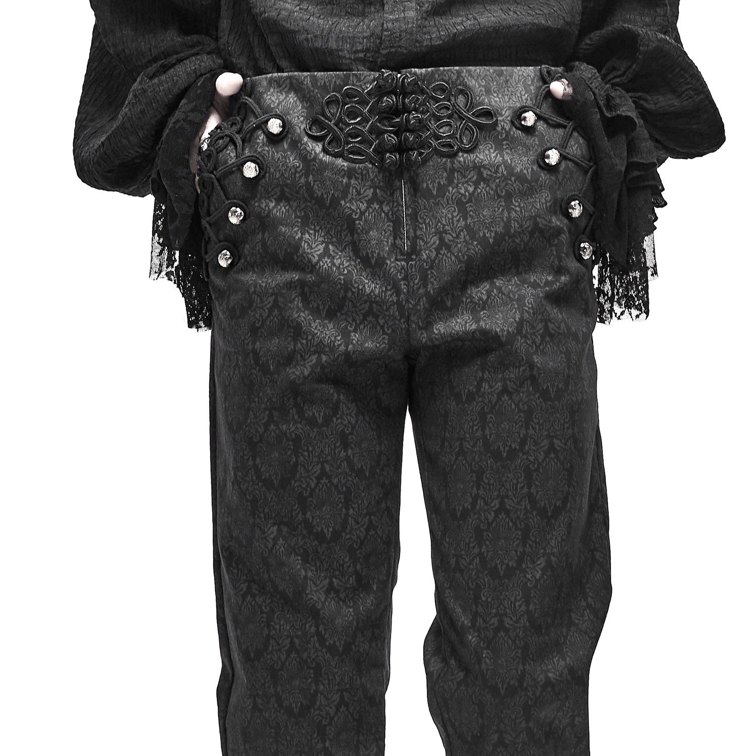 PANTALON HOMBRE LEOPARDO NEGRO
