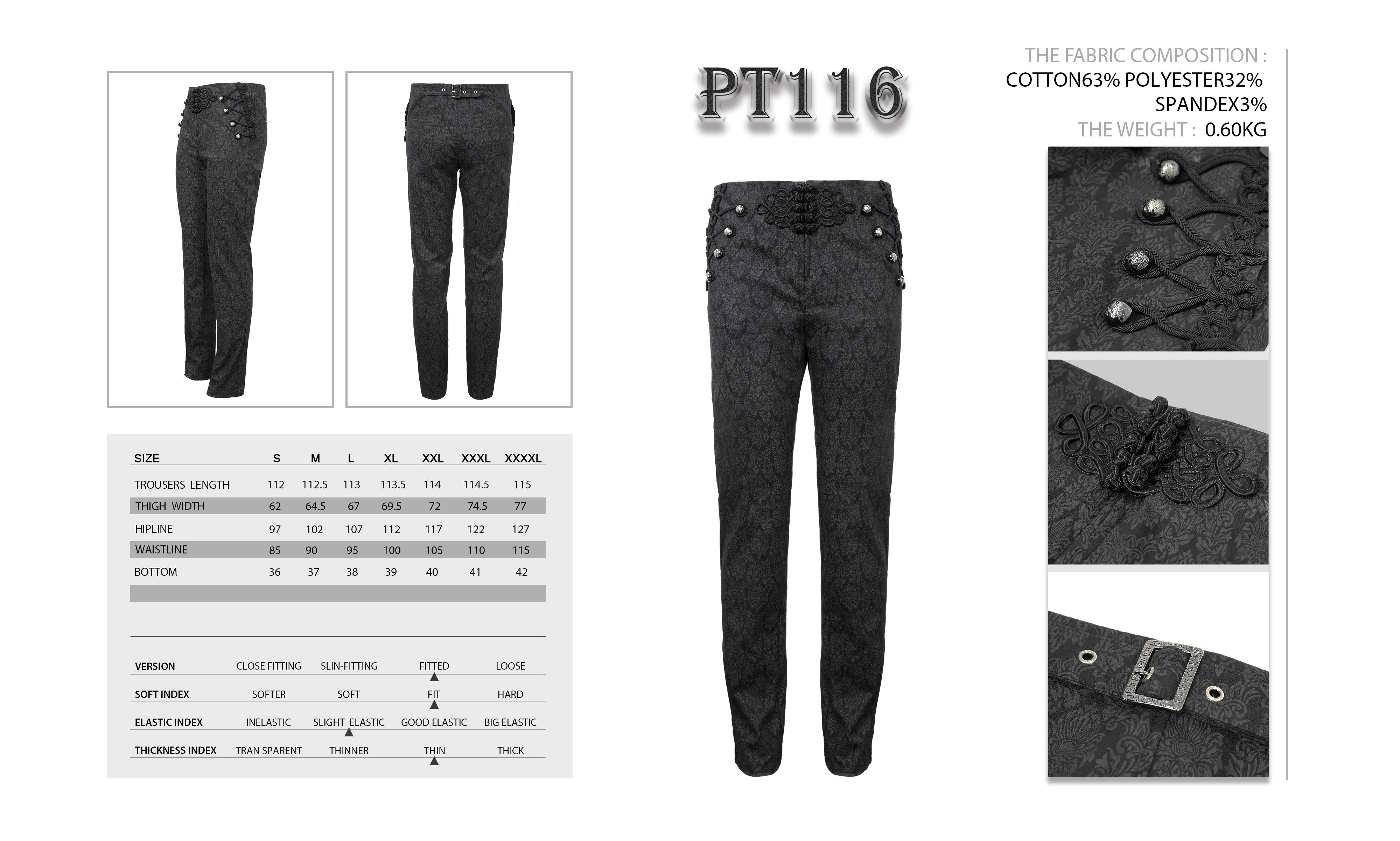 PANTALON HOMBRE LEOPARDO NEGRO