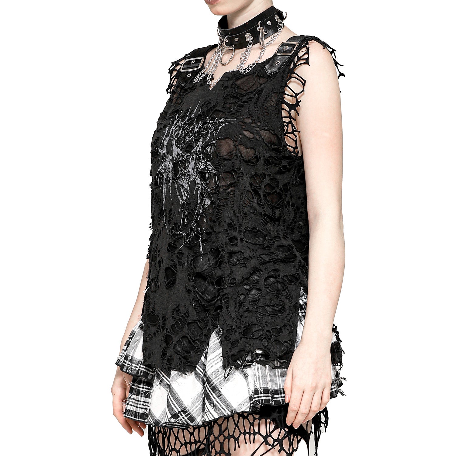Ripped “Black Chaos” T-shirt