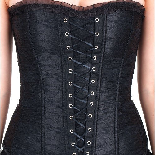Corset Negro Con Encaje