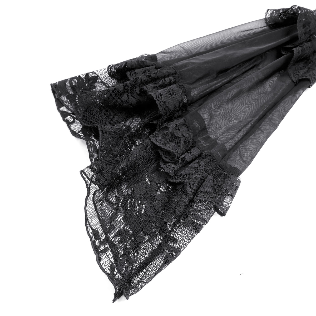 Boléro en Dentelle Noire Victorien-Gothique à Manches Évasées