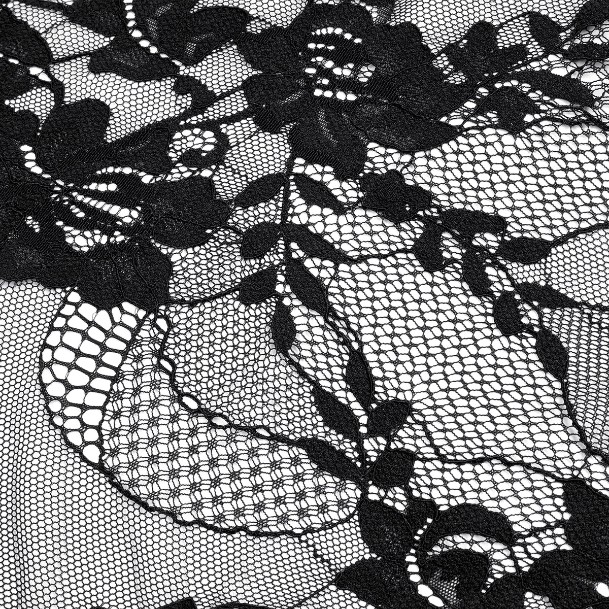 Boléro en Dentelle Noire Victorien-Gothique à Manches Évasées