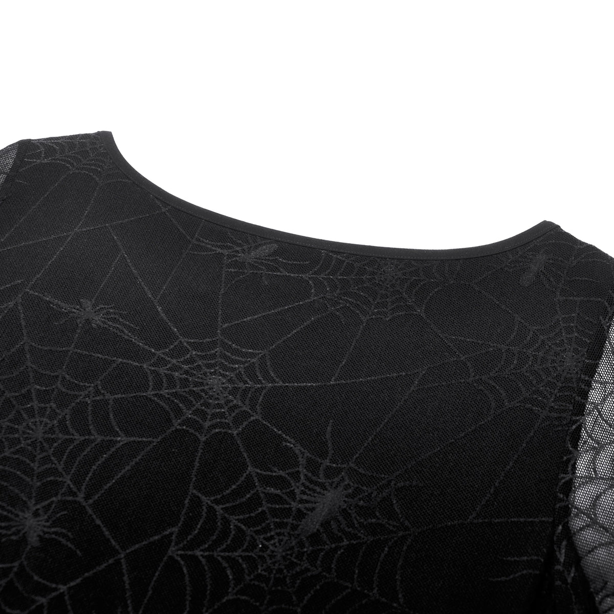 Vestido Gótico Largo Telaraña con Hebillas y Corsé