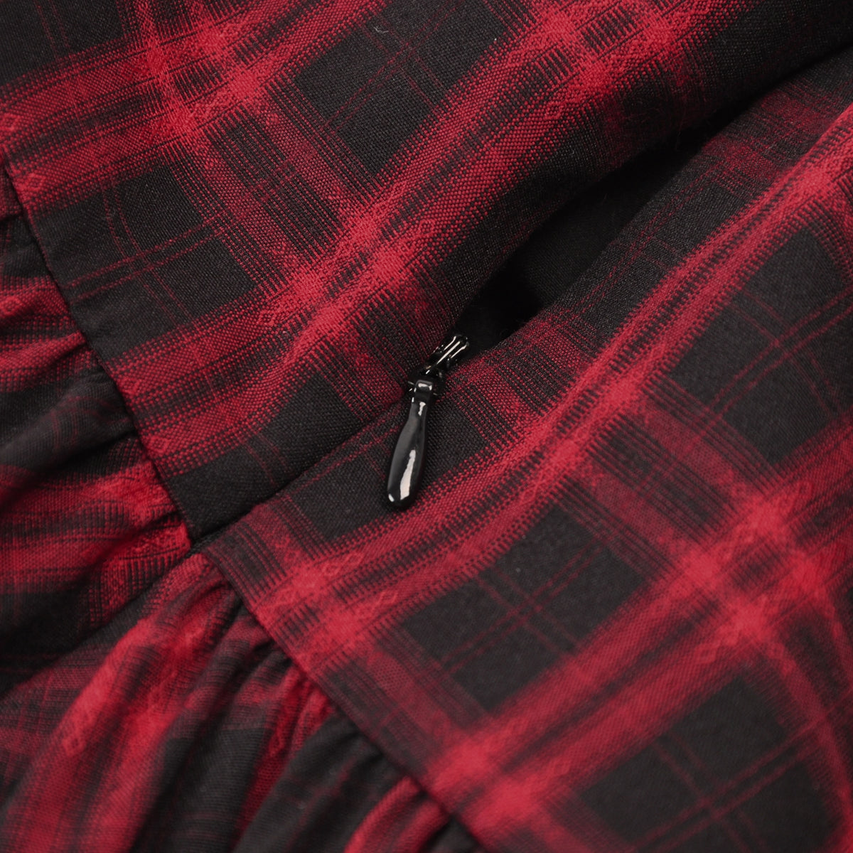 Vestido de Cuadros Tartán Rojo y Doble Corsé