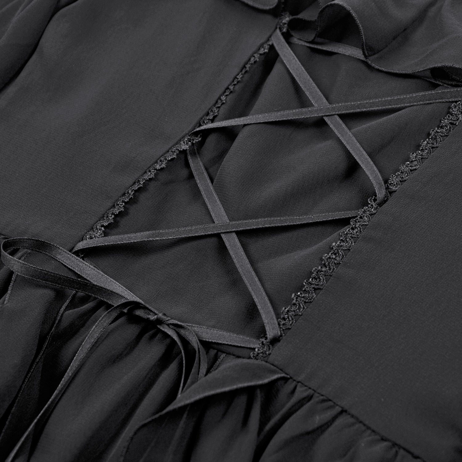 Vestido Corto con Luna Creciente y Mangas Gasa