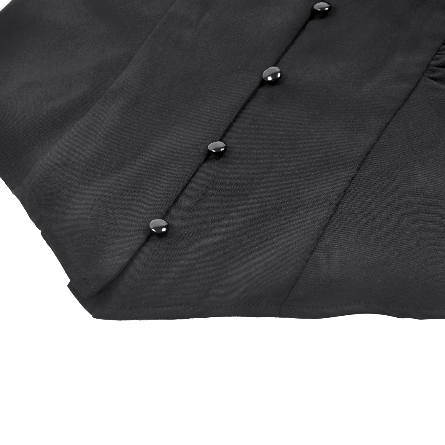 Blusa Gótica Negra Volantes | Mangas Abullonadas