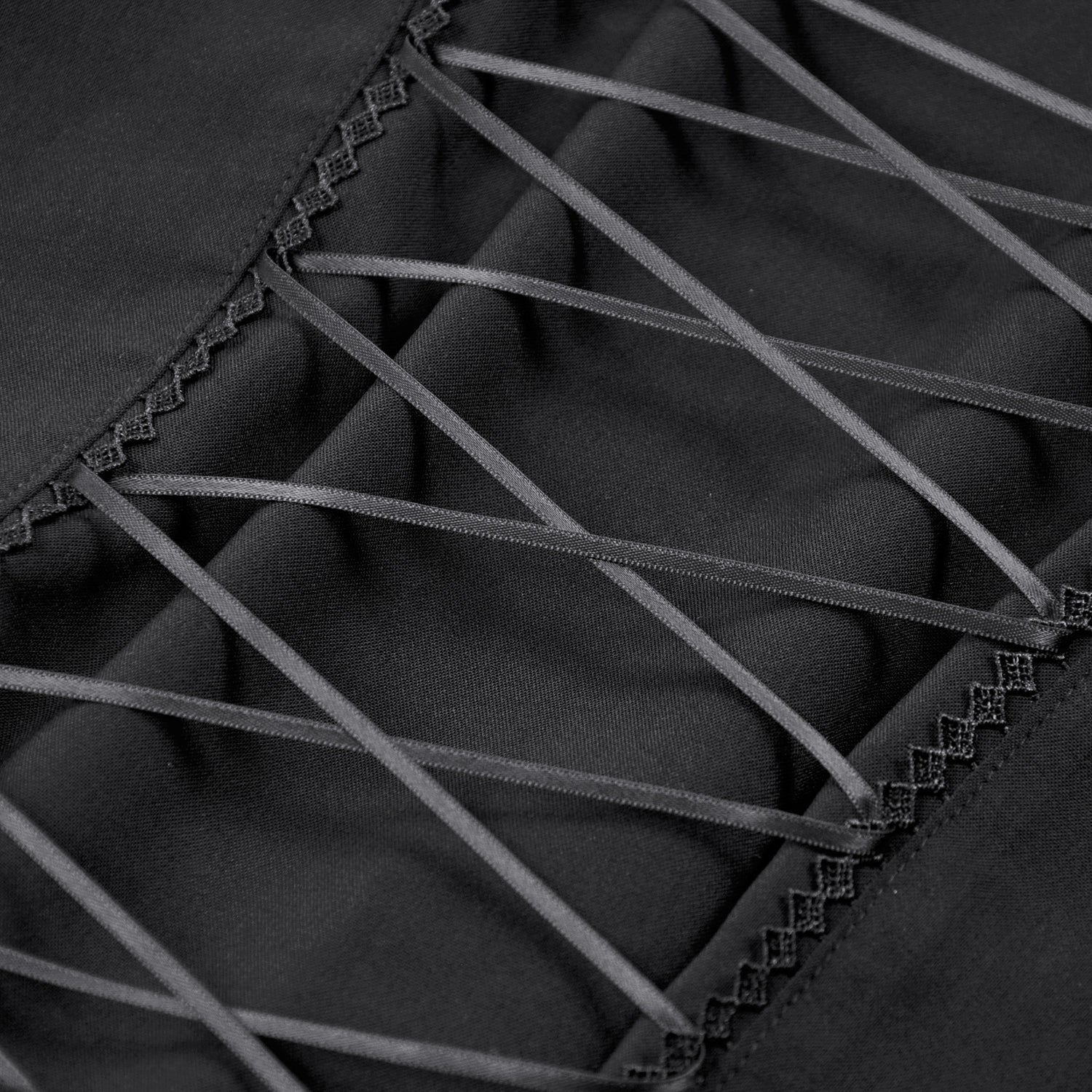 Blusa Gótica Negra Volantes | Mangas Abullonadas