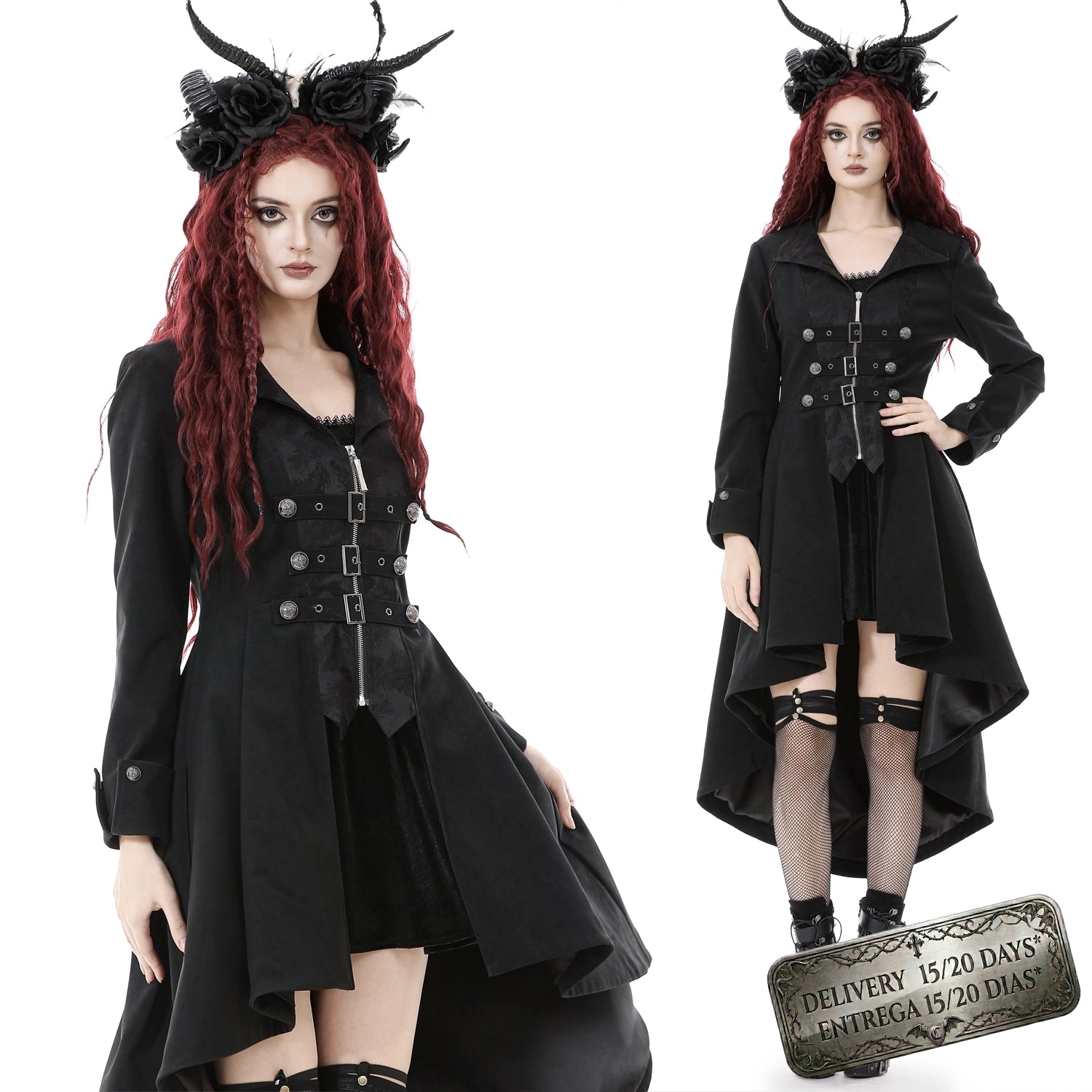 Jacket with Buckles and Back Tie